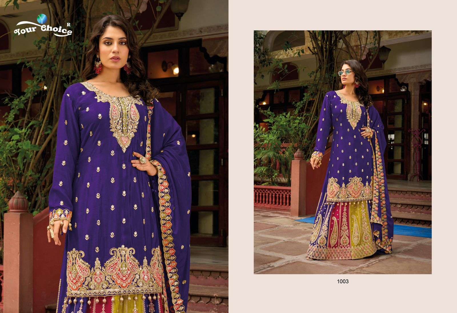 YOUR CHOICE ETHNIC DESIGNER LEHNGA STYLE DRESS CATALOGUE EXPORTER 2024