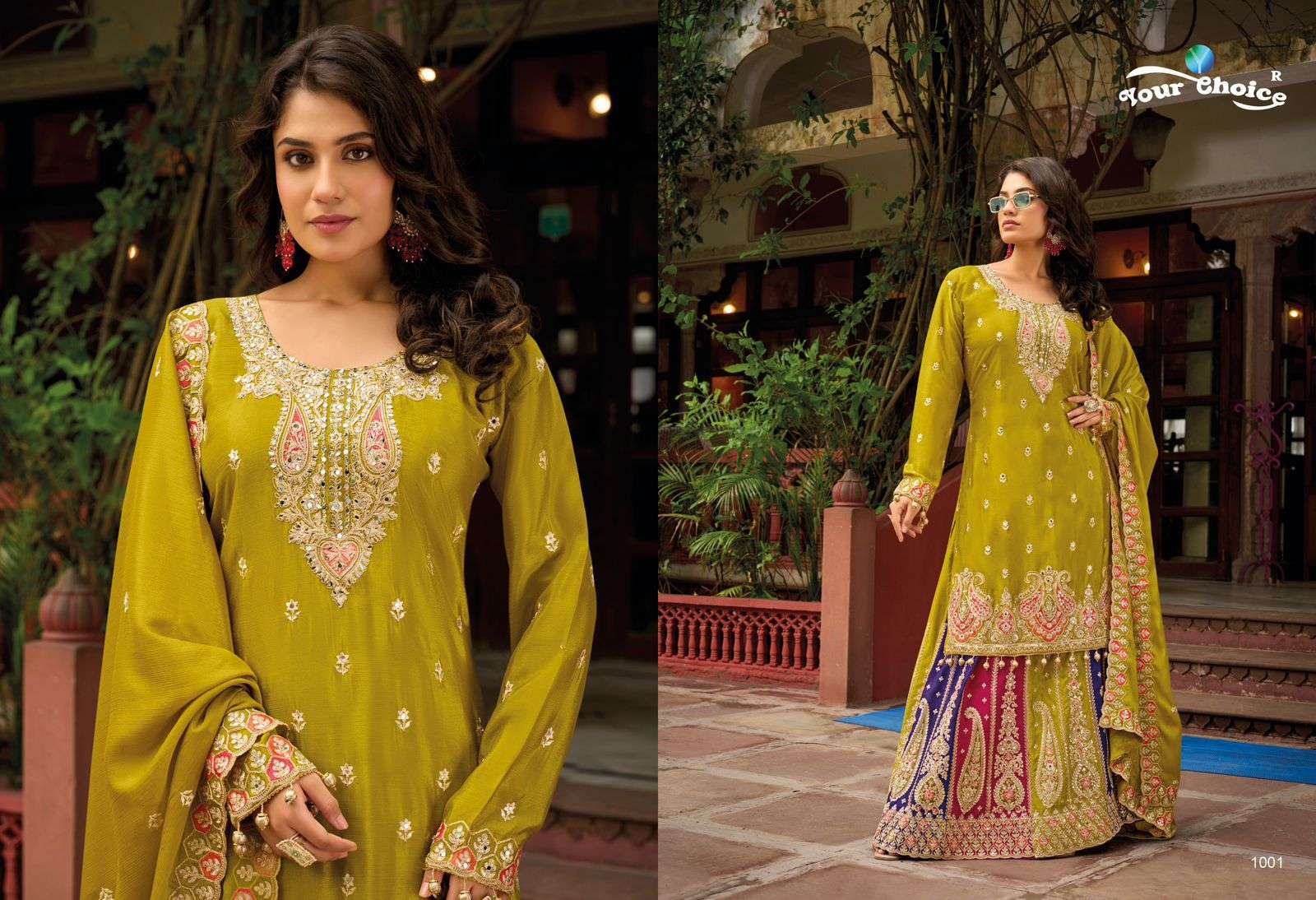 YOUR CHOICE ETHNIC DESIGNER LEHNGA STYLE DRESS CATALOGUE EXPORTER 2024