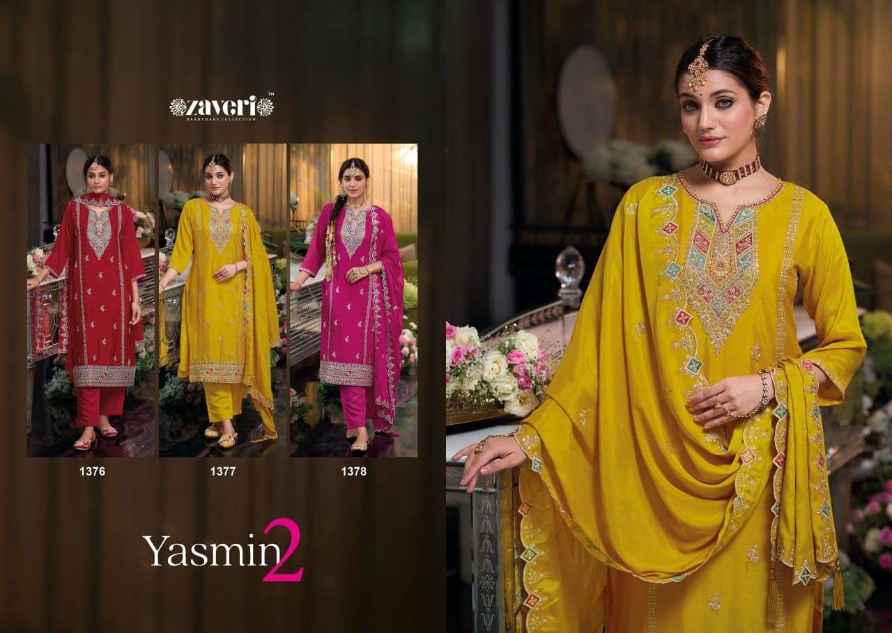 ZAVERI YASMIN VOL 2 LATEST DESIGNER READYMADE SUIT CATALOGUE 2024