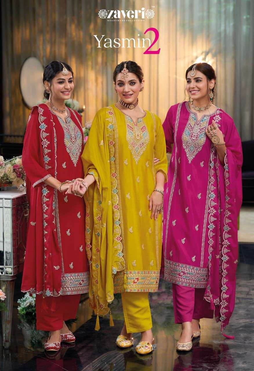 ZAVERI YASMIN VOL 2 LATEST DESIGNER READYMADE SUIT CATALOGUE 2024