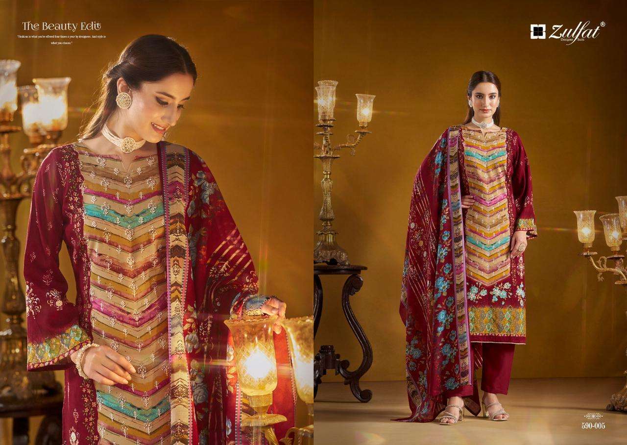 ZULFAT AAYAT FANCY UNSTITCH SALWER KAMEEZ CATALOGUE WHOLESALE PRICE DEALER 