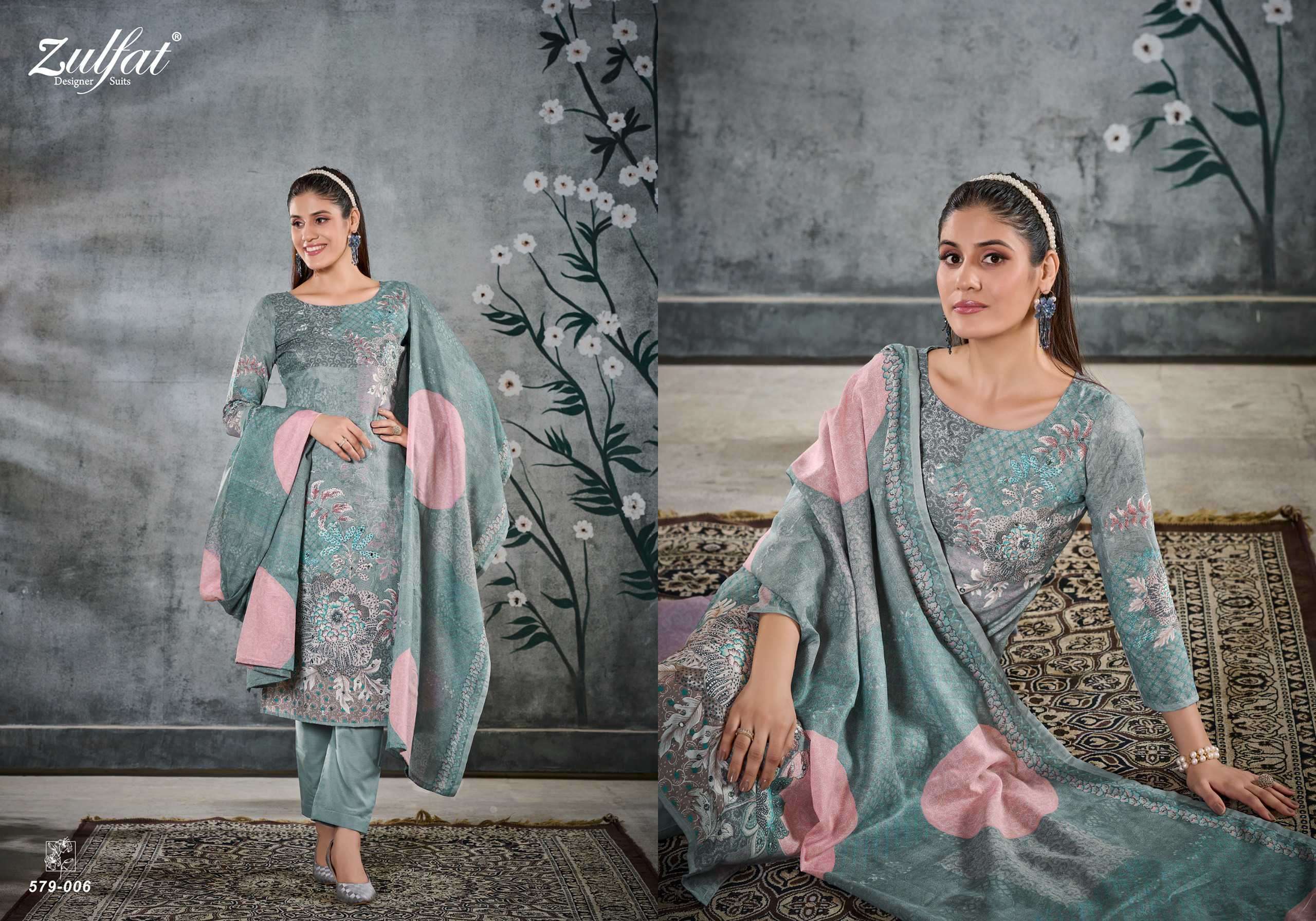 ZULFAT DESIGNER SUMMER SWAG VOL 4 FANCY COTTON SALWER KAMEEZ CATALOGUE WHOLESALE PRICE 