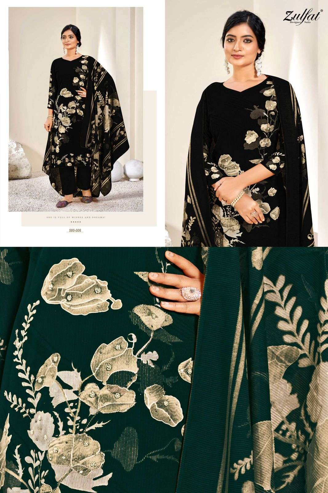 ZULFAT ZAHAVI VOL 4 DESIGNER PRINT FANCY RAYON SUIT CATALOGUE WHOLESALER 2024