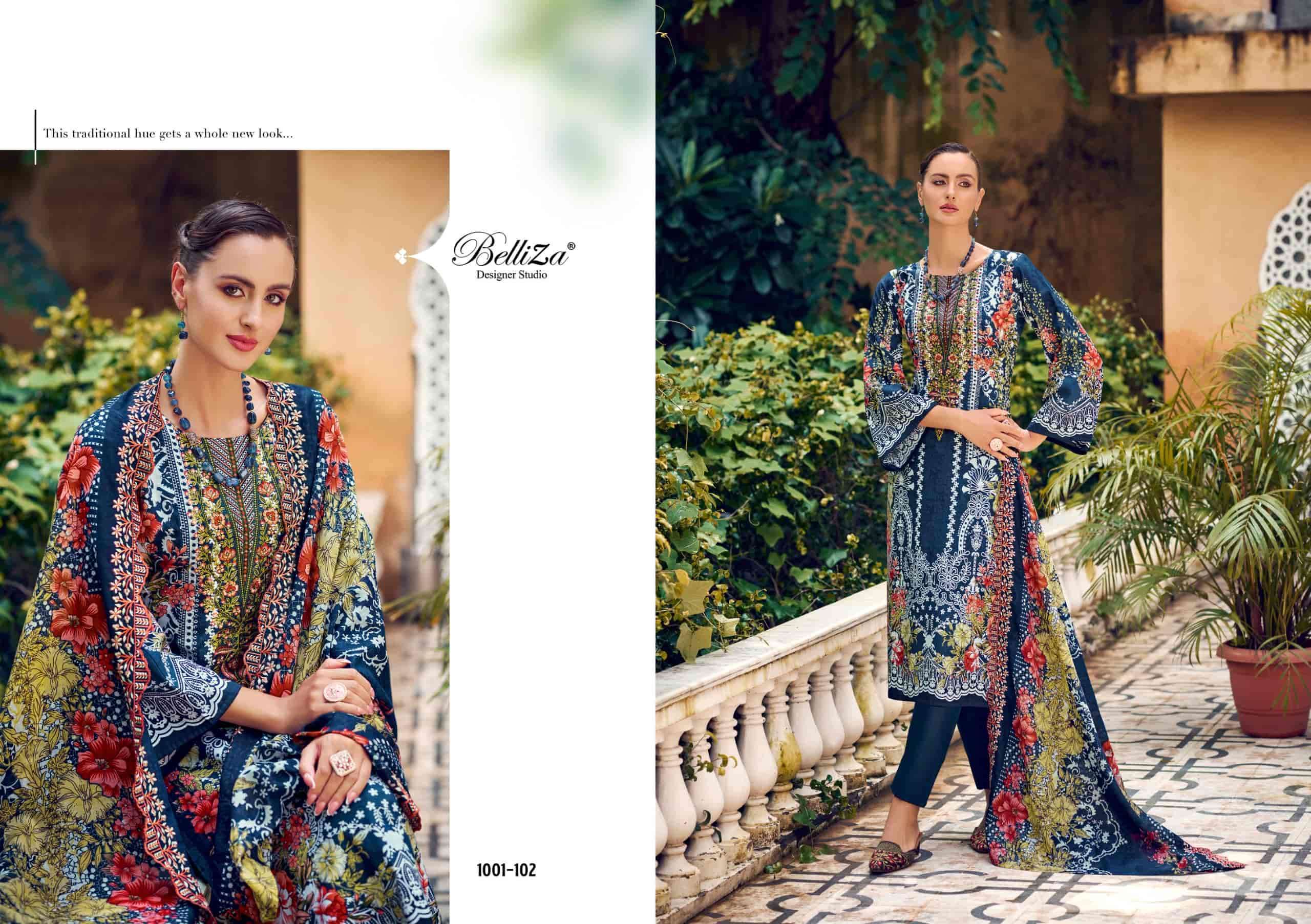 BELLIZA GUZARISH VOL 16 PURE COTTON FANCY LADIES SUIT CATALOGUE WHOLESALE PRICE DEALER 