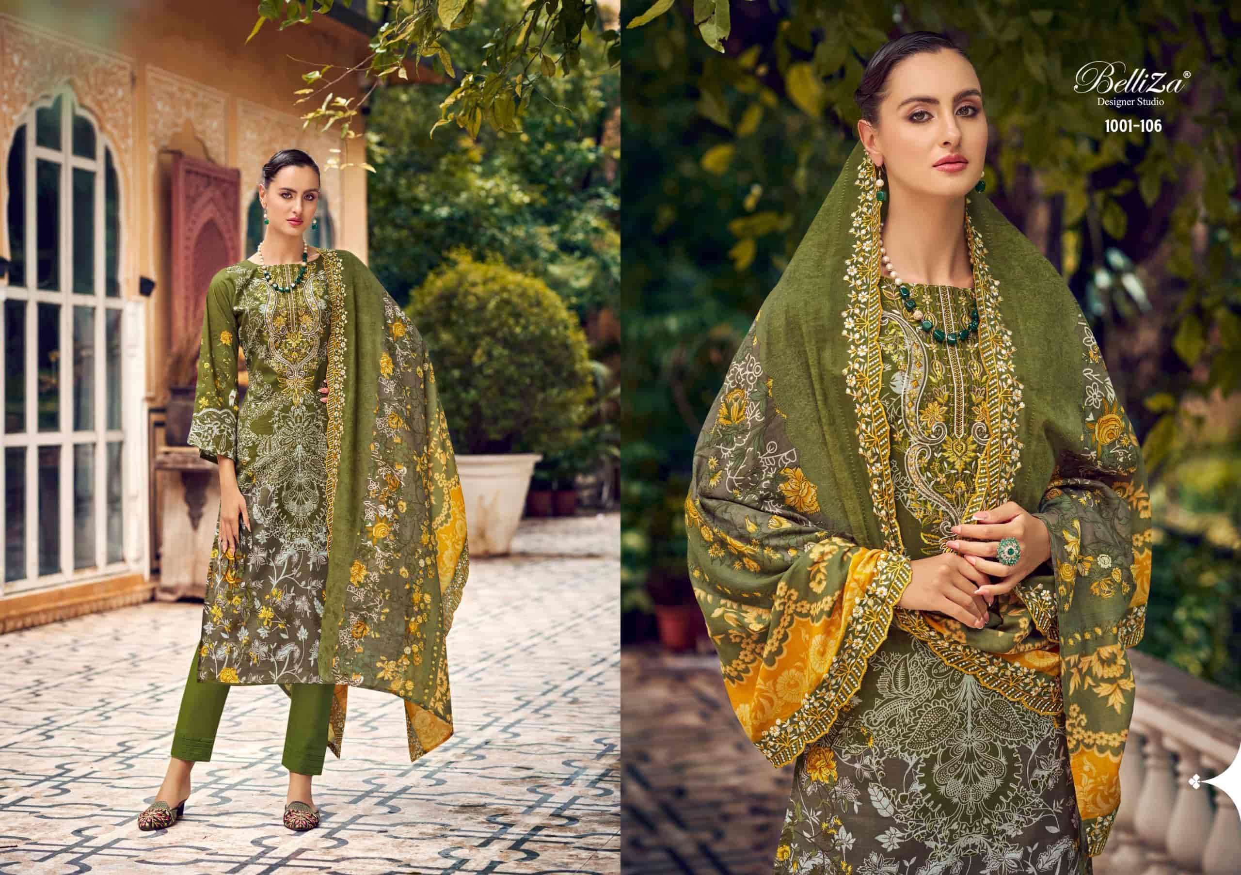BELLIZA GUZARISH VOL 16 PURE COTTON FANCY LADIES SUIT CATALOGUE WHOLESALE PRICE DEALER 