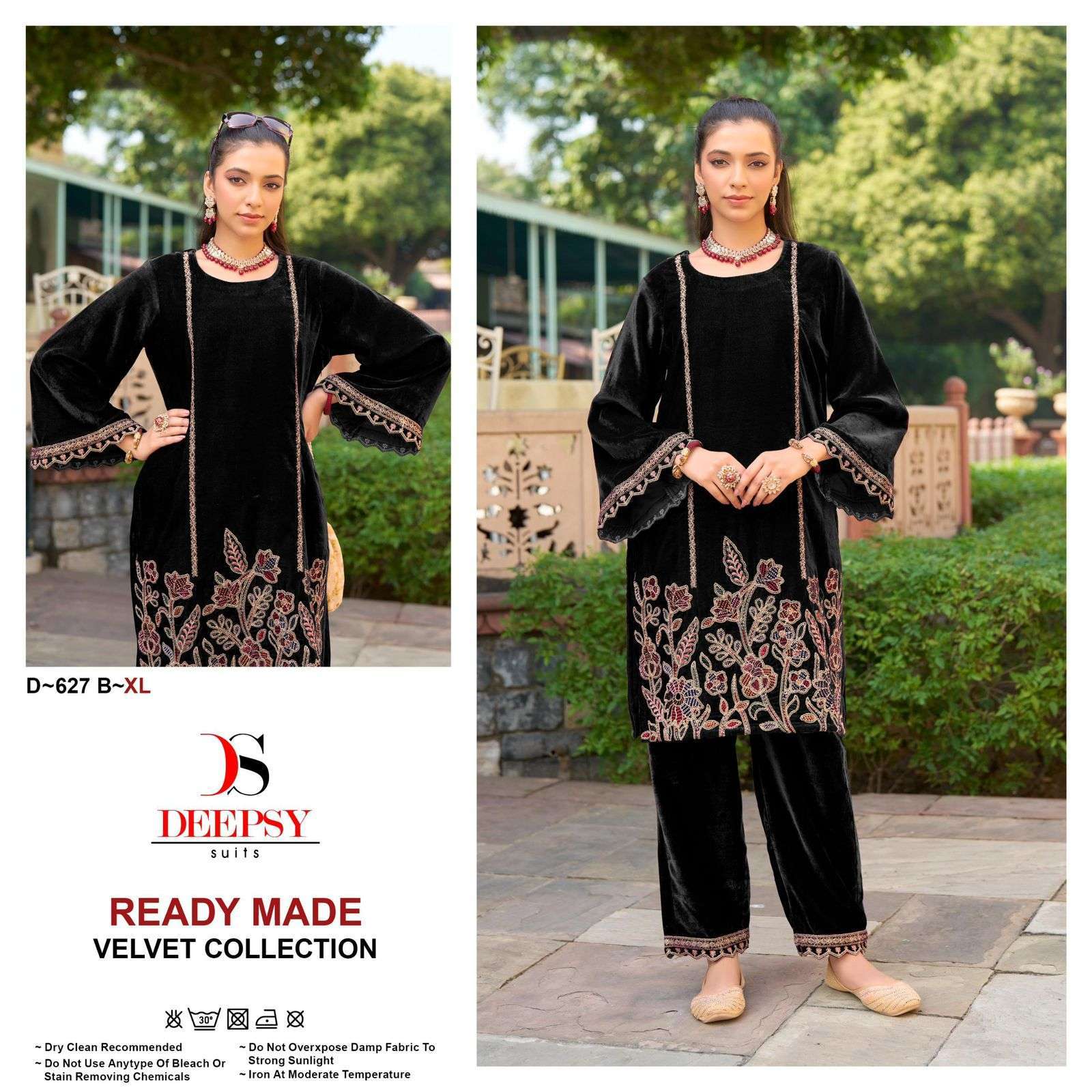 DEEPSY D 627 COLORS READYMADE PAKISTANI VELVET CORD SET SUPPLIER 2024