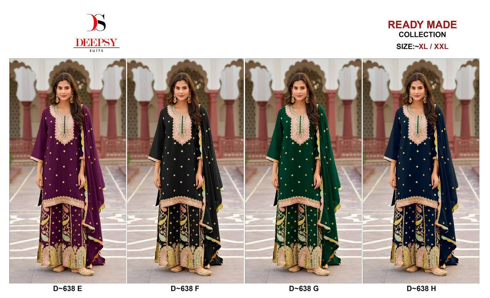 DEEPSY D 638 COLORS DESIGNER READYMADE VELVET SUIT BEST RATE DEALER 