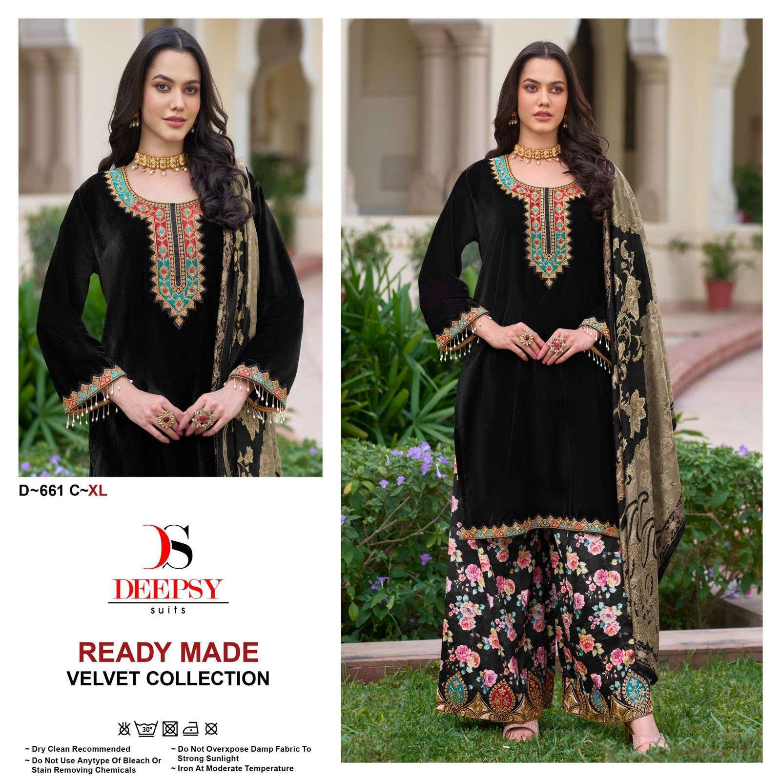 DEEPSY D 661 COLORS PAKISTANI SHARARA VELVET SUIT SUPPLIER IN SURAT 2024