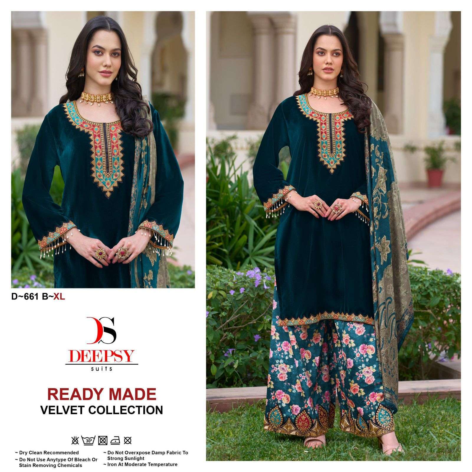 DEEPSY D 661 COLORS PAKISTANI SHARARA VELVET SUIT SUPPLIER IN SURAT 2024