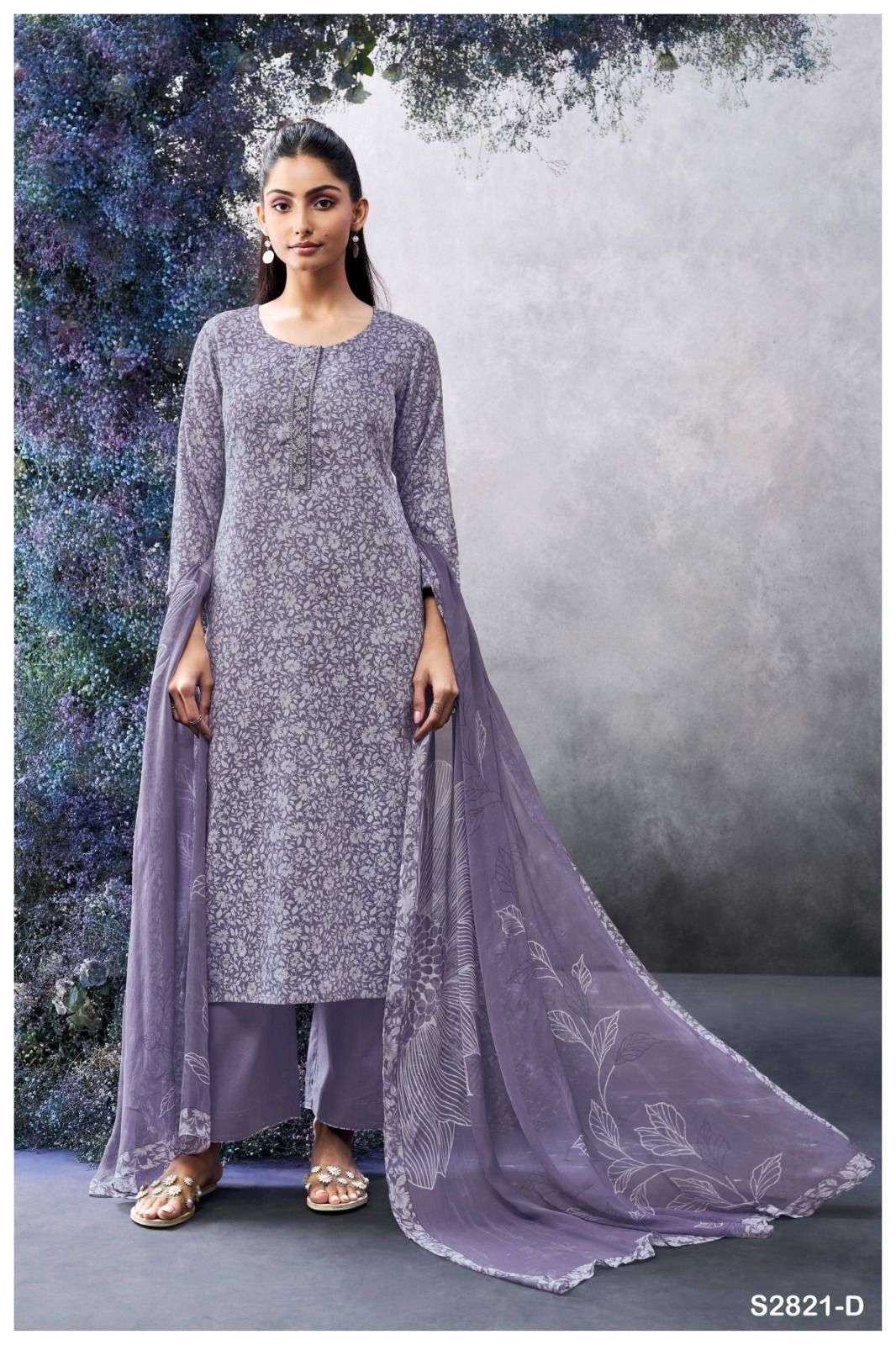 GANGA FASHION AGILA 2821 FANCY SATIN SILK GANGA SUIT CATALOGUE WHOLESALER 