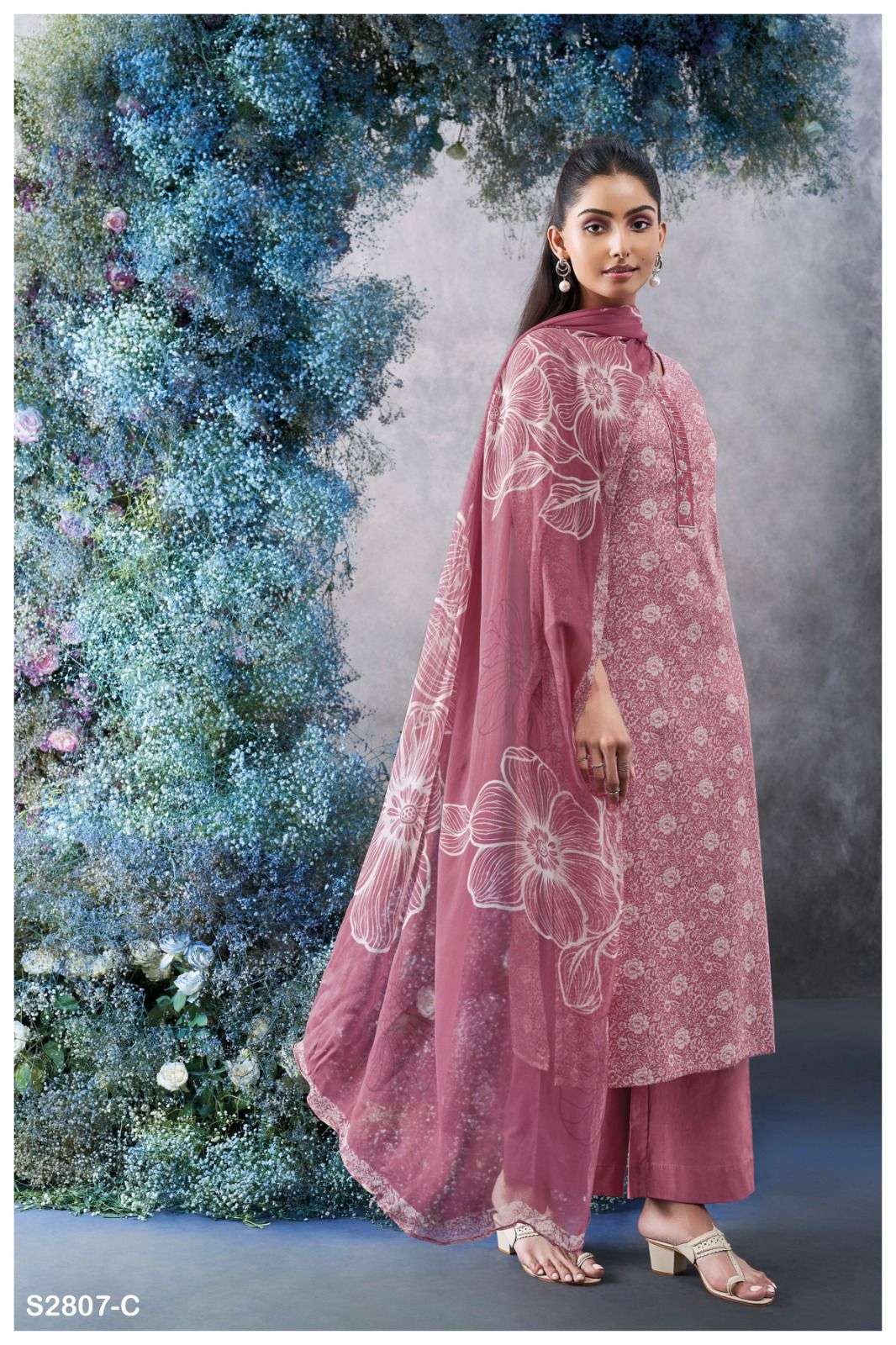 GANGA FASHION BITUIN 2807 PREMIUM COTTON SILK LADIES SUIT CATALOGUE DEALER 2024