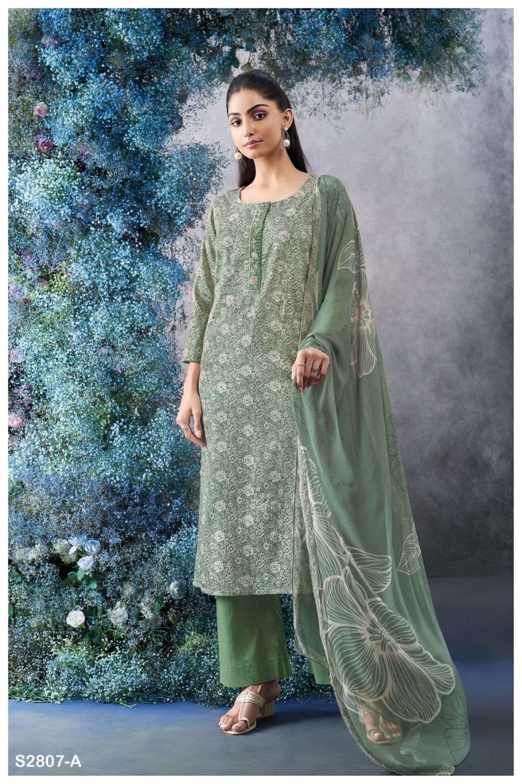 GANGA FASHION BITUIN 2807 PREMIUM COTTON SILK LADIES SUIT CATALOGUE DEALER 2024