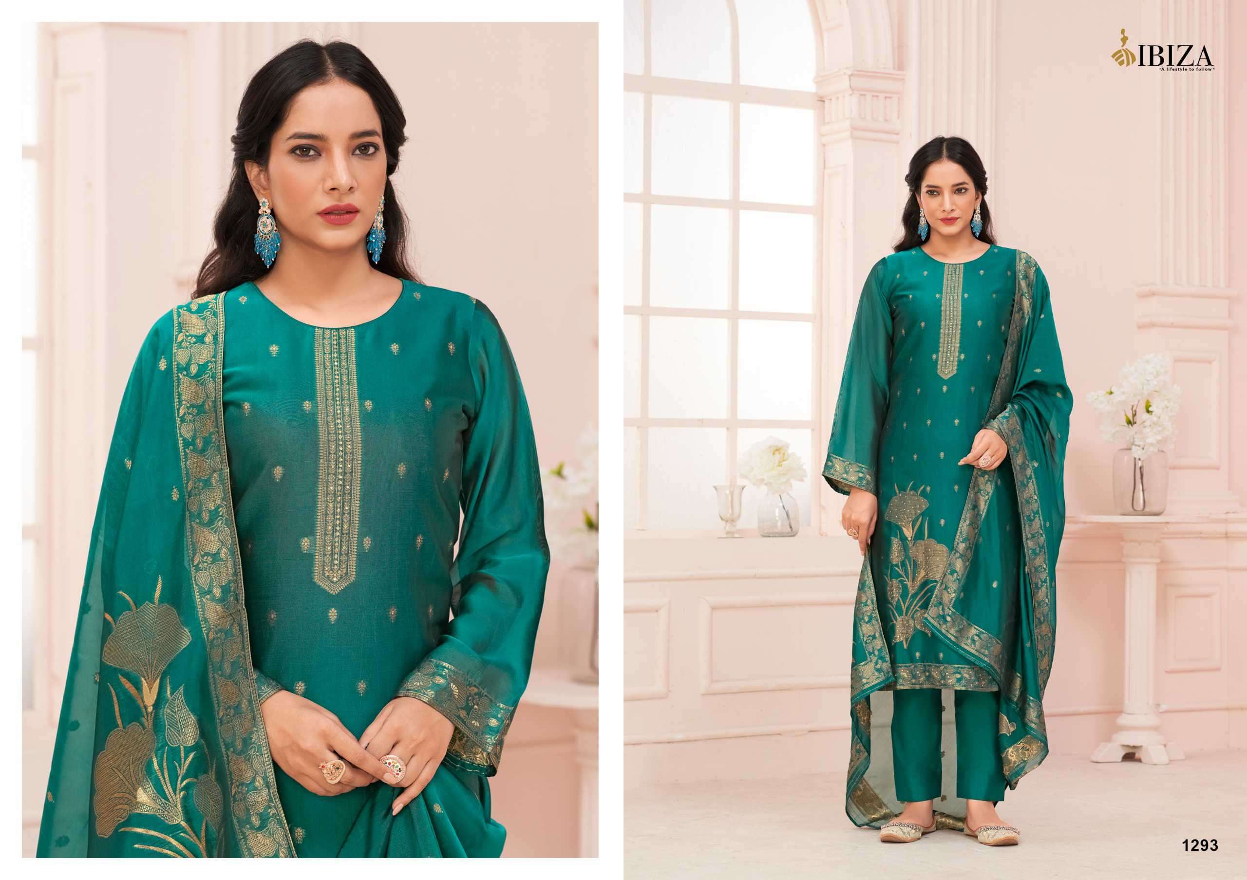 IBIZA ANERI PURE BANGLORY SILK DESIGNER SUIT CATALOG EXPORTER 2024