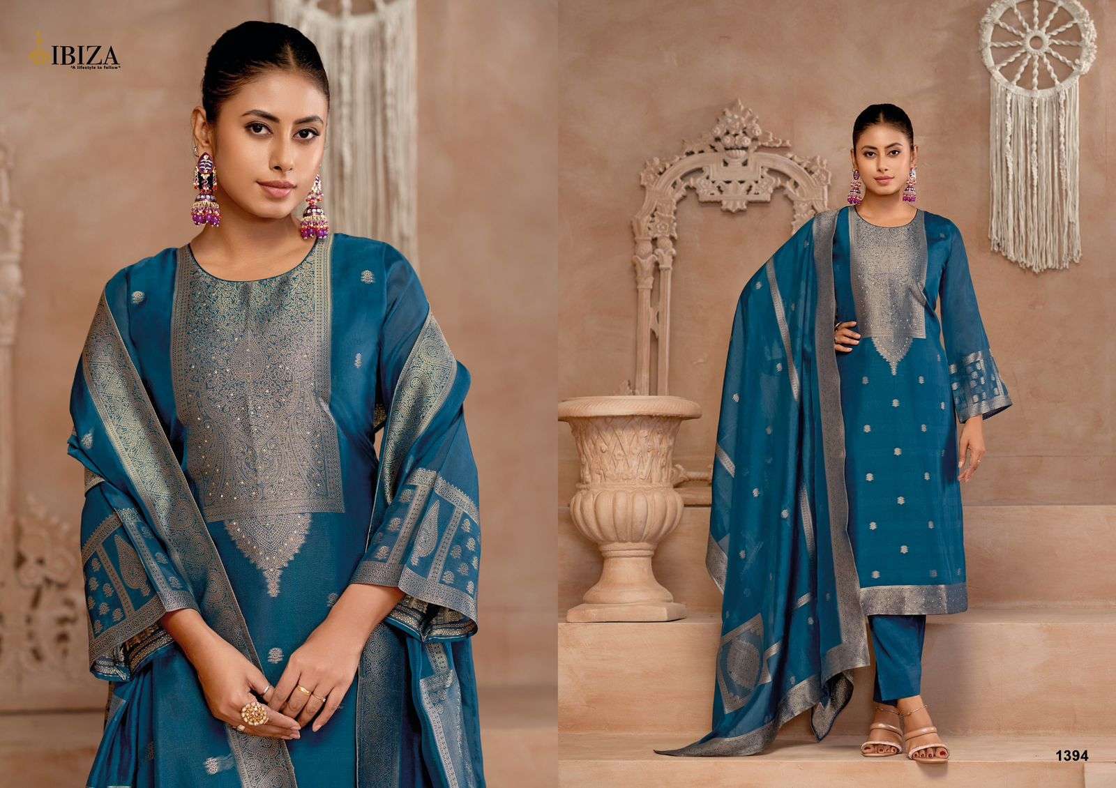 IBIZA GULMOHAR PURE BANGLORY SILK LADIES SUIT CATALOG EXPORTER 2024