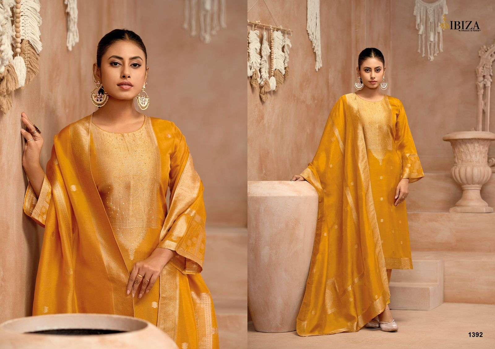 IBIZA GULMOHAR PURE BANGLORY SILK LADIES SUIT CATALOG EXPORTER 2024