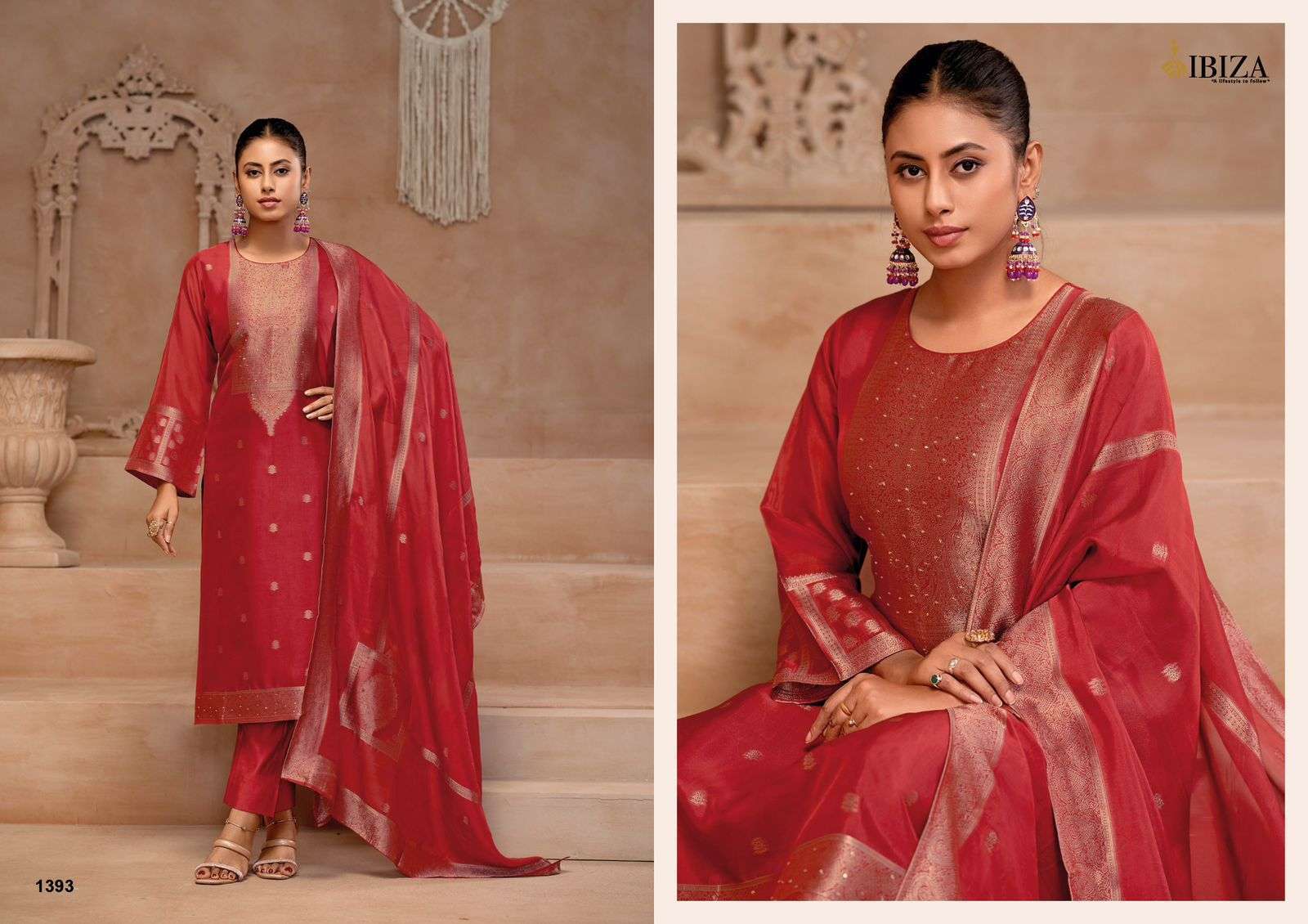 IBIZA GULMOHAR PURE BANGLORY SILK LADIES SUIT CATALOG EXPORTER 2024