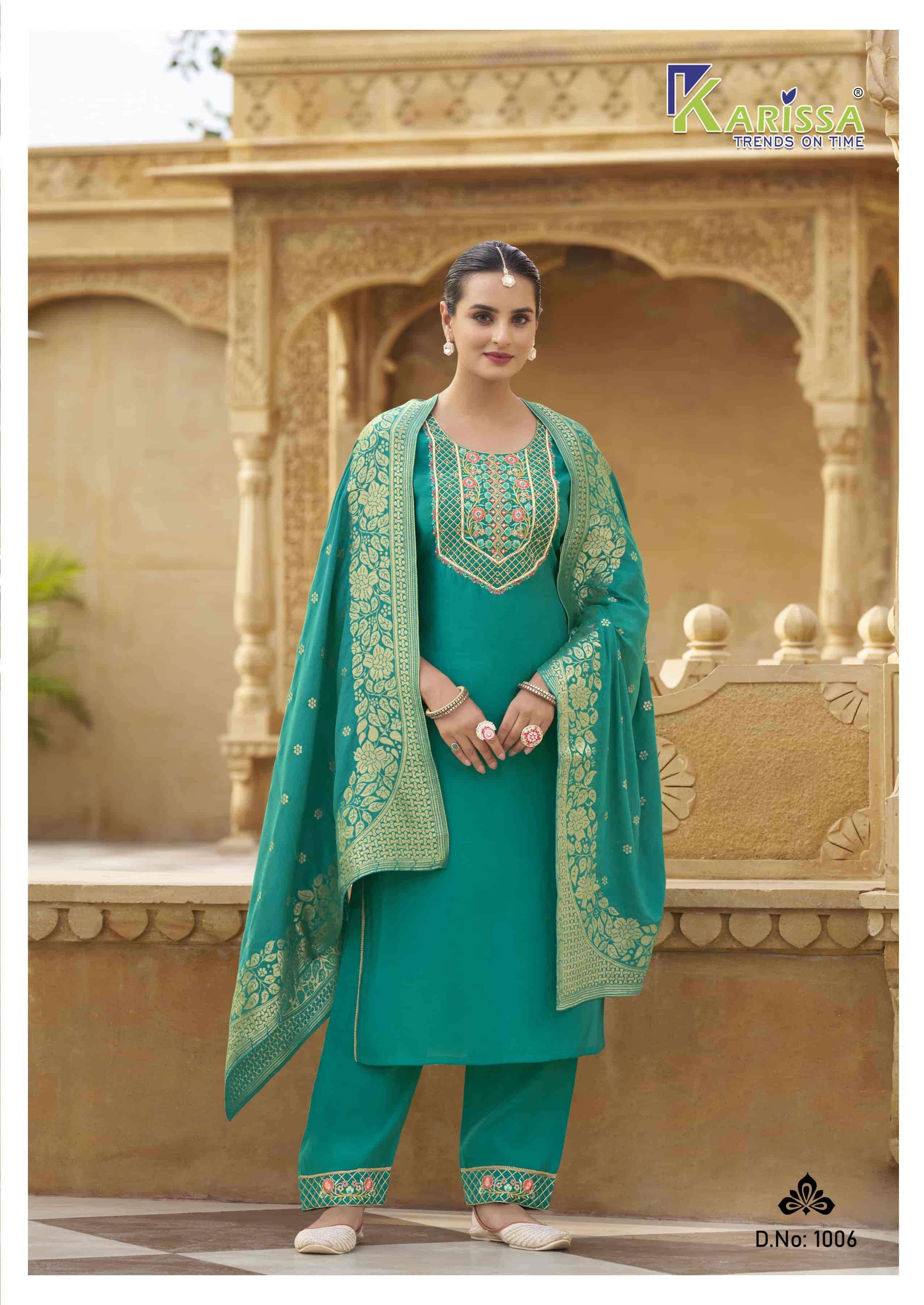KARISSA ROSHANI NX DESIGNER SILK READYMADE 3 PIECE PAIR CATALOG EXPORTER 2024
