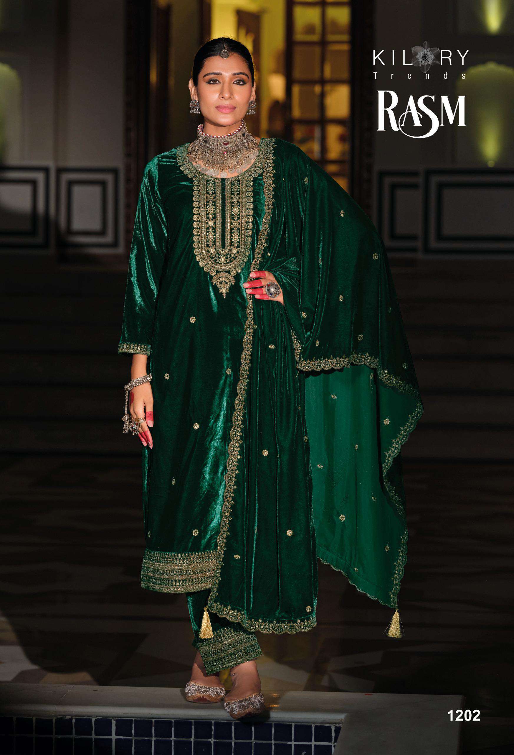 KILORY RASM DESIGNER VELVET DRESS CATALOG SUPPLIER 2024