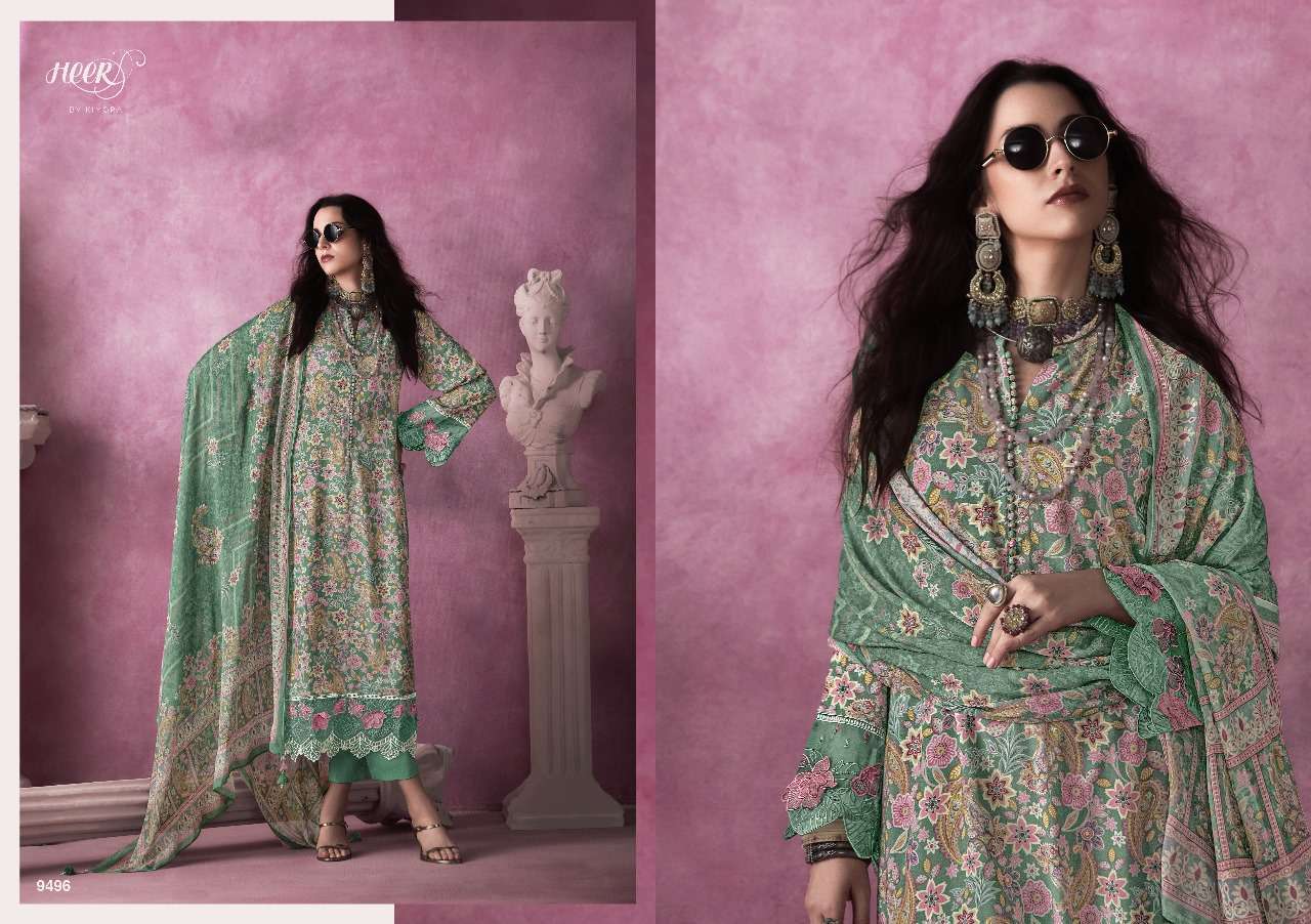 KIMORA HEER STAR PURE MUSLIN DESIGNER EXCLUSIVE SUIT CATALOG DEALER IN SURAT 2024