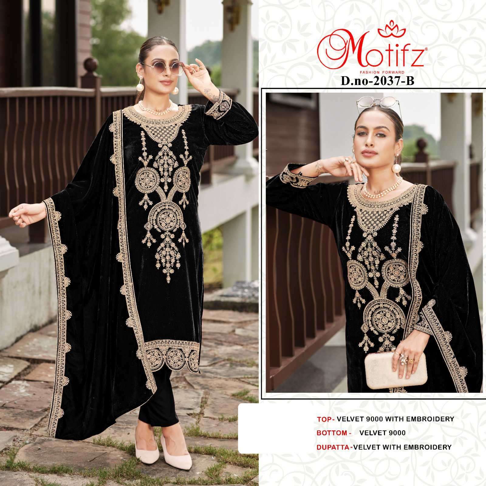 MOTIFZ D 2037 COLORS DESIGNER PAKISTANI LADIES SUIT COLLECTION WHOLESALER 