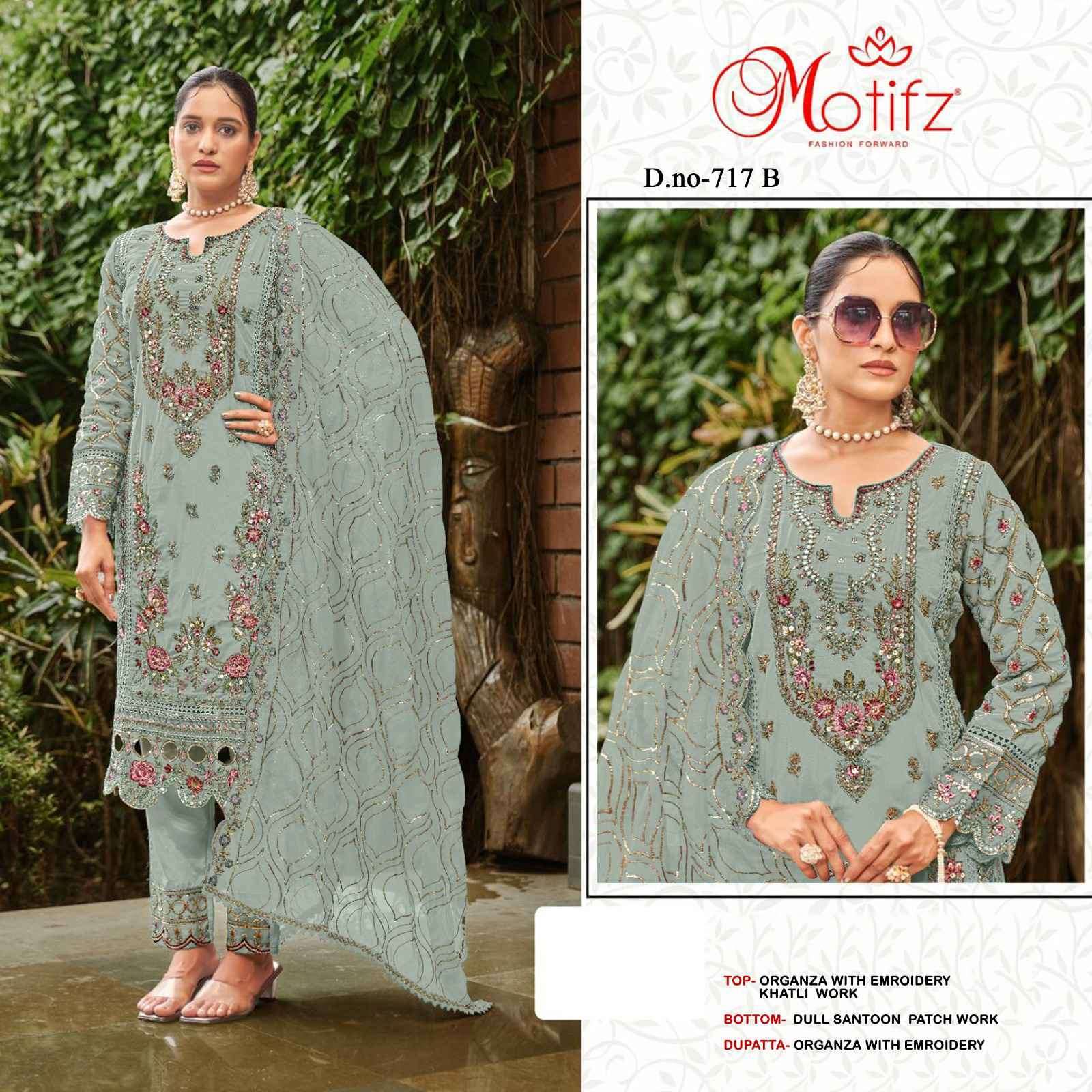 MOTIFZ D 717 COLORS PAKISTANI SUIT WHOLESALE PRICE DEALER 