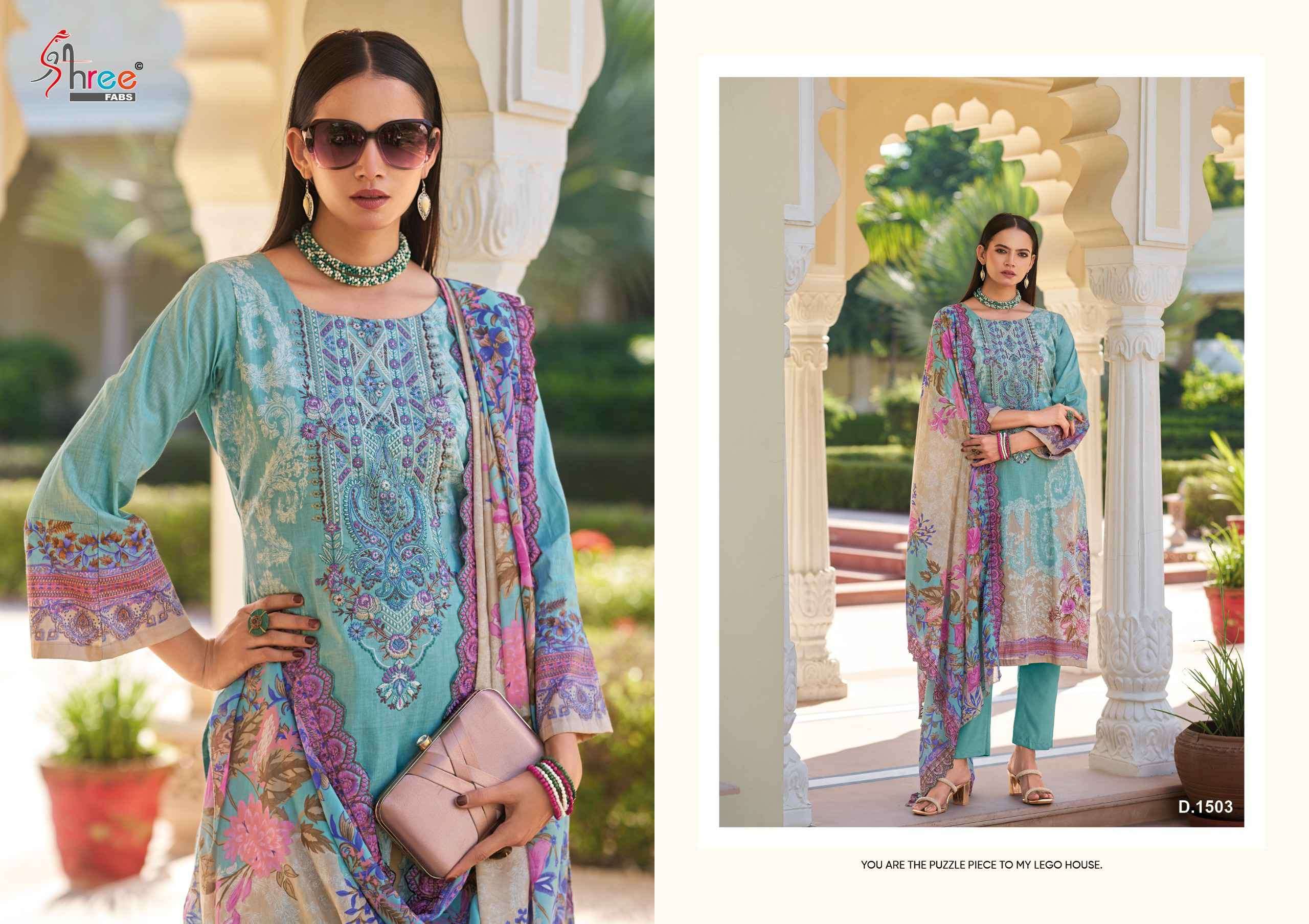 SHREE FAB GUJARISH VOL 15 DIGITAL PRINT COTTON SUIT CATALOG PAKISTANI DESIGN EXPORTER 