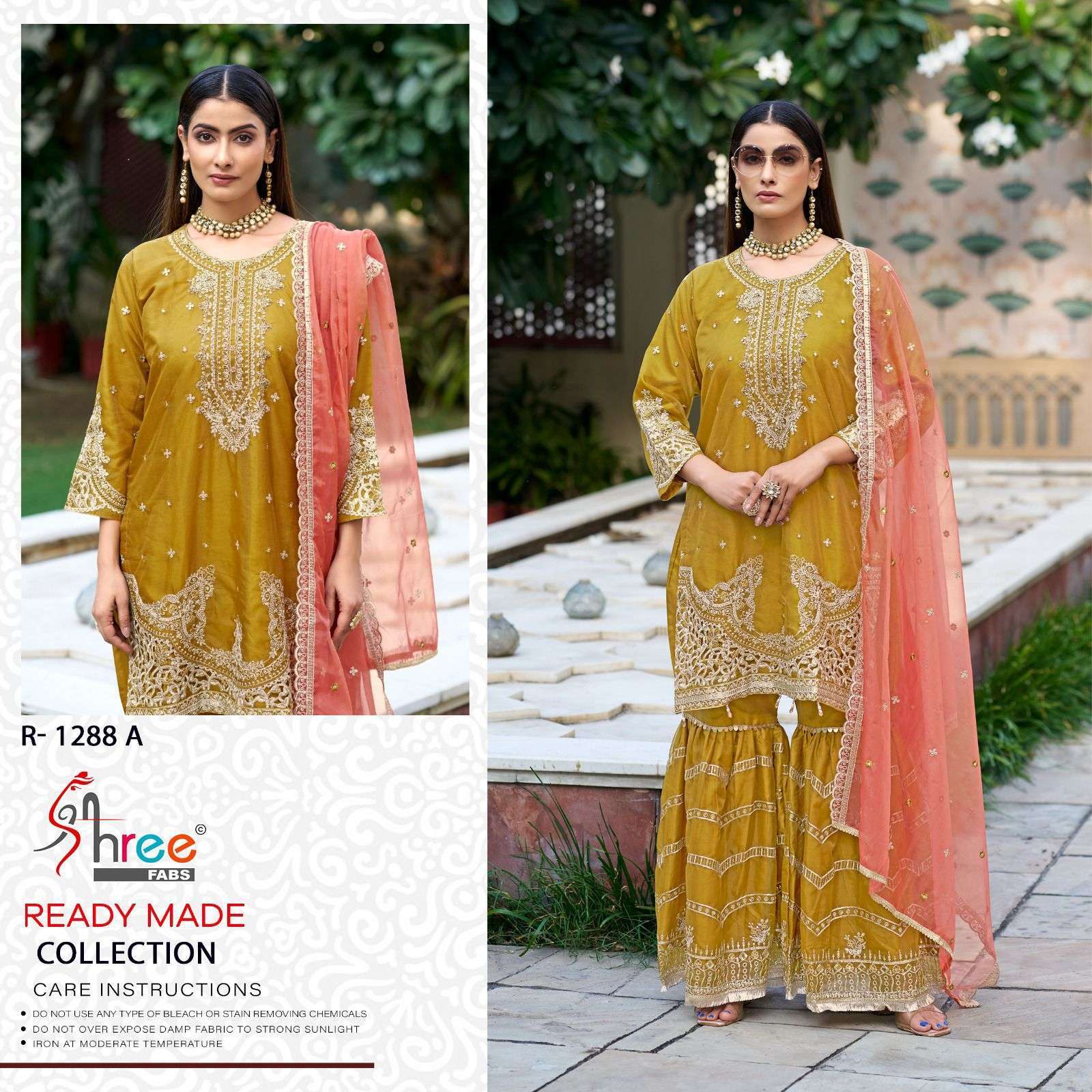 SHREE FAB R 1288 COLORS WEDDING WEAR SHARARA DRESS CATALOG WHOLESALER 