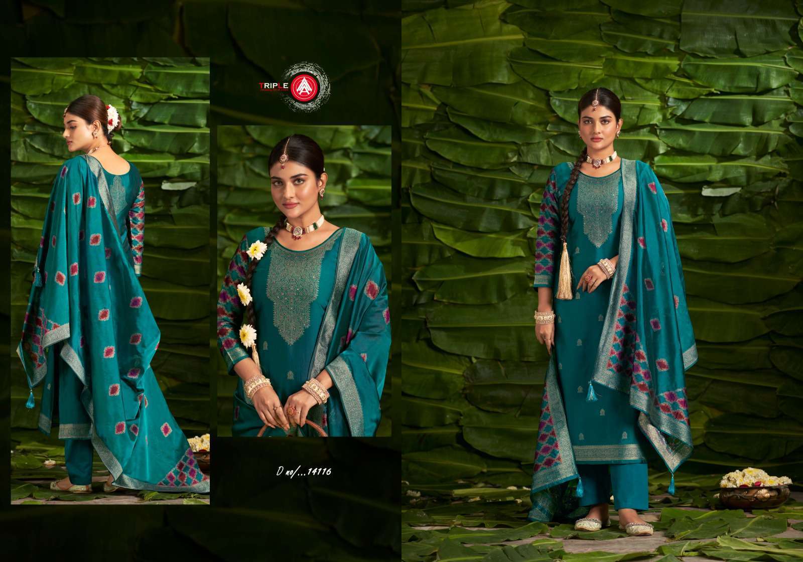 TRIPLE AAA SAPTRANG VISCOSE DESIGNER JACQUARD SUIT CATALOGUE 2024