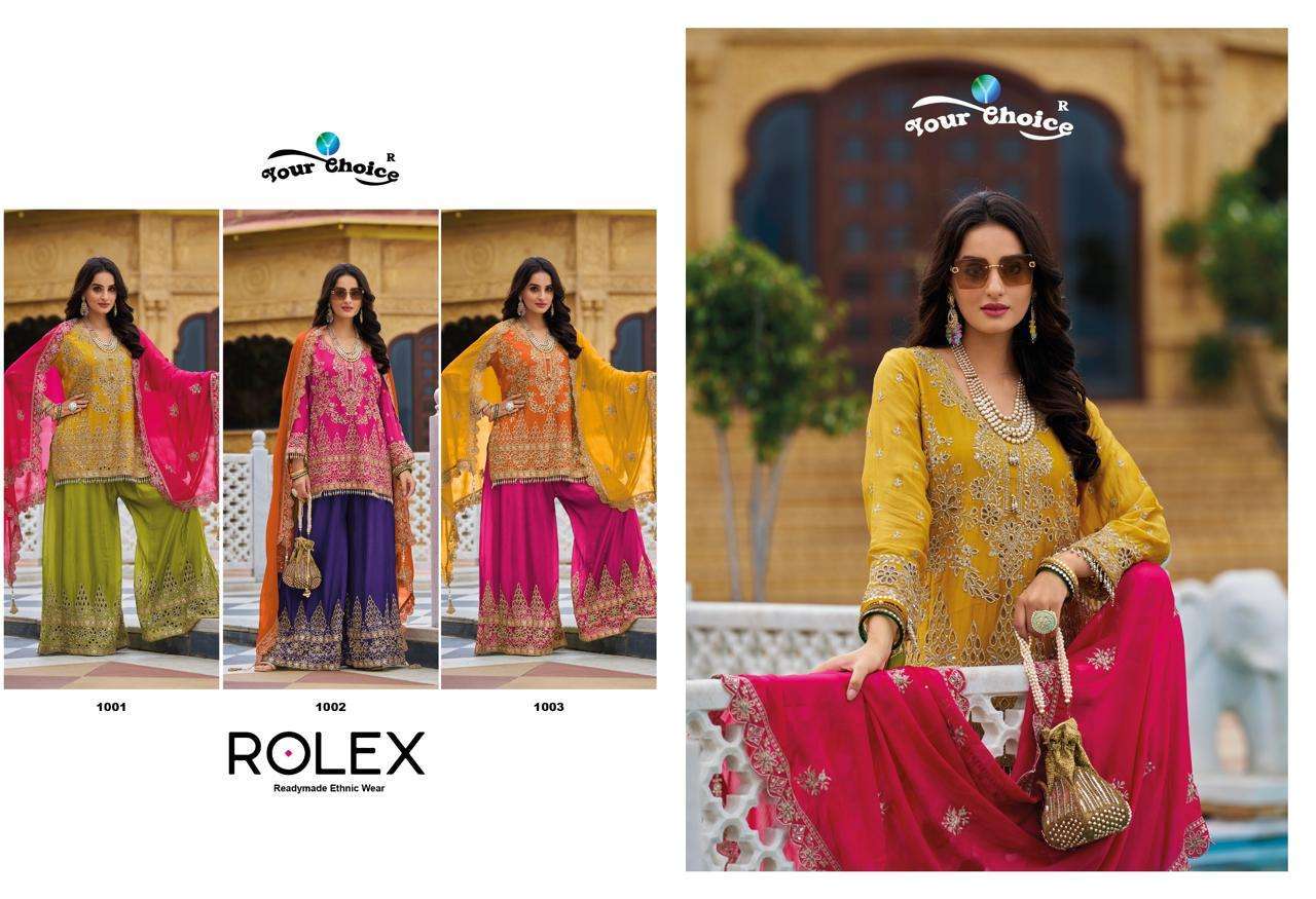 YOUR CHOICE ROLEX WEDDING WEAR DESIGNER READYMADE DRESS CATALOGUE 2024