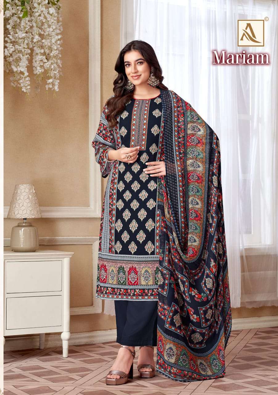 ALOK SUIT MARIAM PAKISTANI PRINT RAYON SUIT CATALOG EXPORTER 
