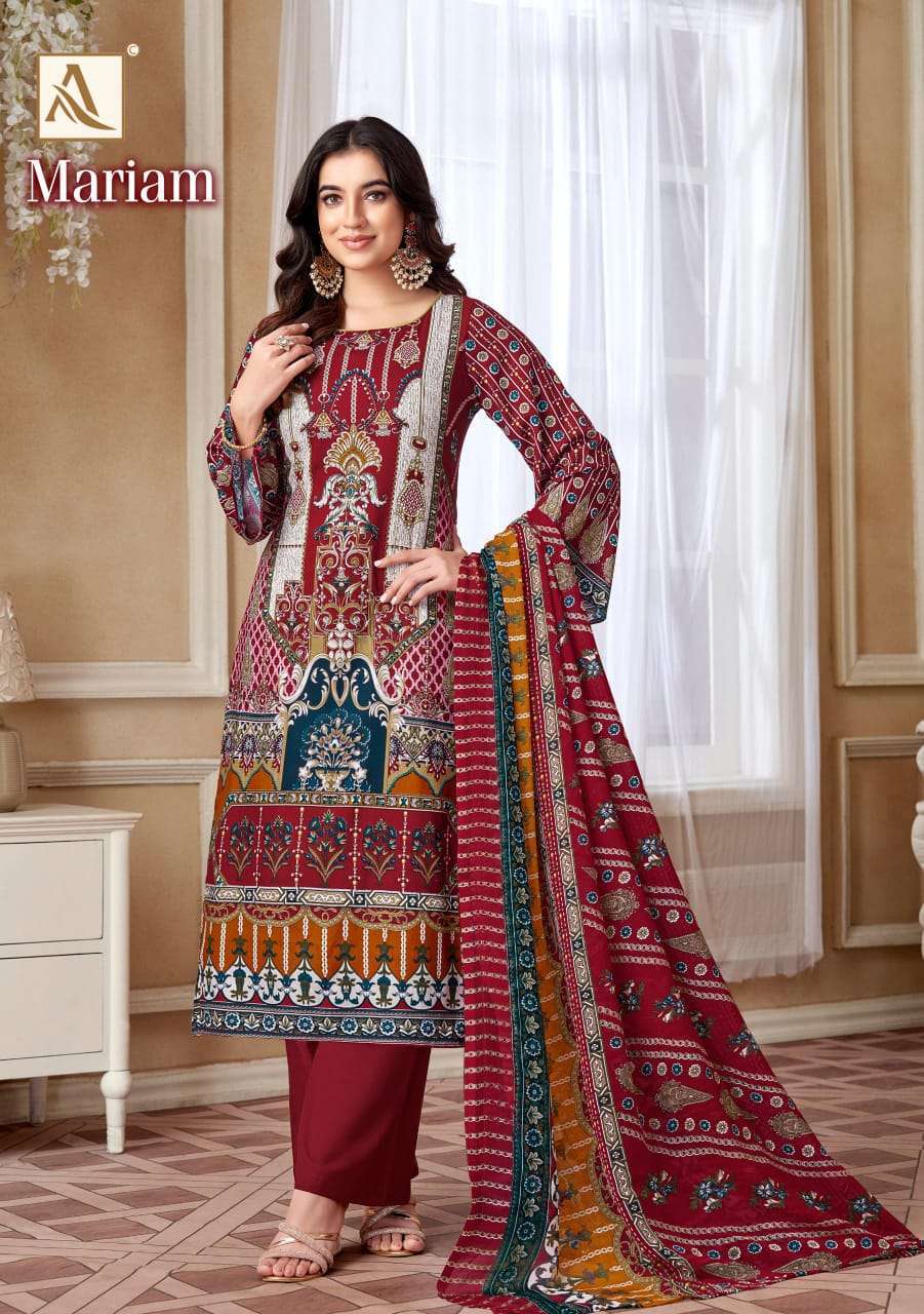 ALOK SUIT MARIAM PAKISTANI PRINT RAYON SUIT CATALOG EXPORTER 