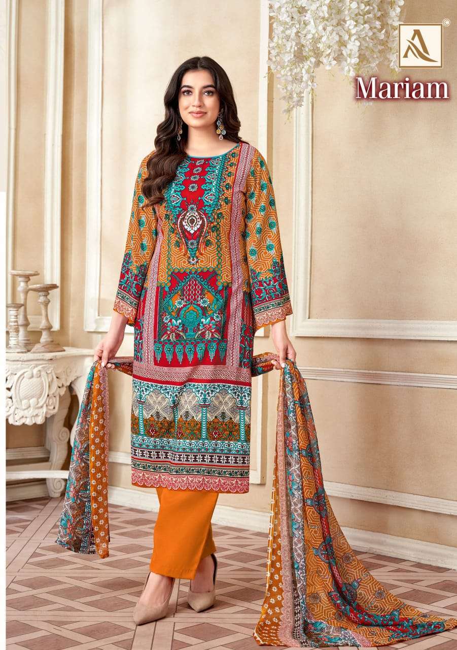 ALOK SUIT MARIAM PAKISTANI PRINT RAYON SUIT CATALOG EXPORTER 