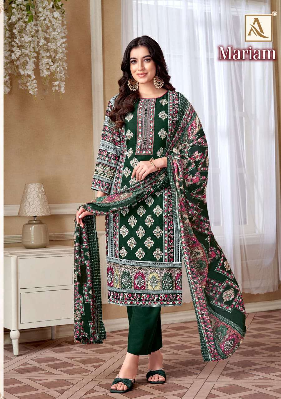 ALOK SUIT MARIAM PAKISTANI PRINT RAYON SUIT CATALOG EXPORTER 