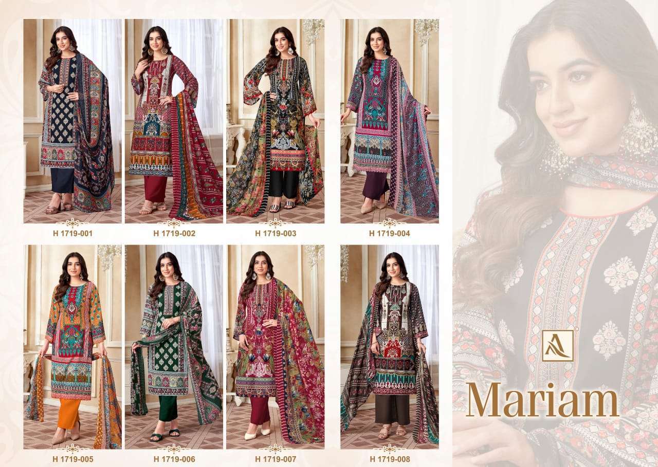 ALOK SUIT MARIAM PAKISTANI PRINT RAYON SUIT CATALOG EXPORTER 
