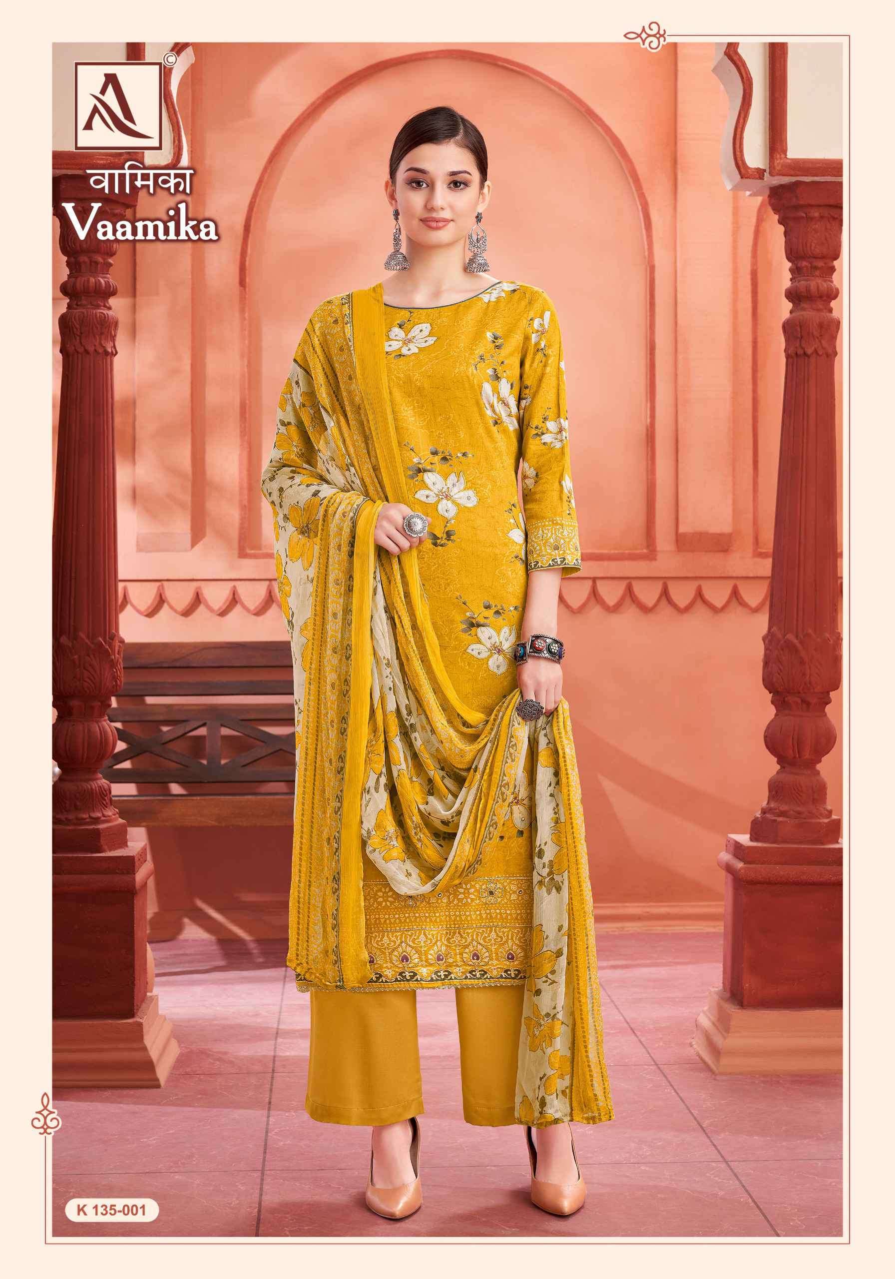 ALOK SUIT VAAMIKA FANCY LADIES SALWER SUIT CATALOG EXPORTER 2024