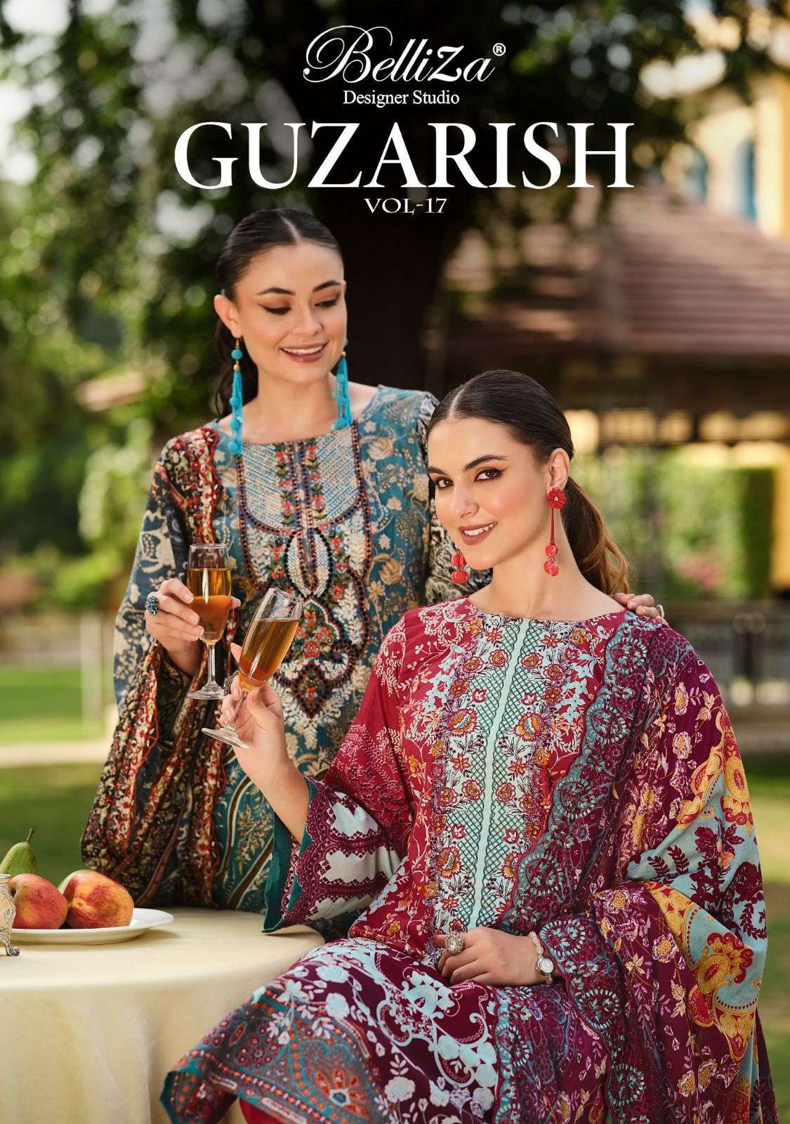 BELLIZA GUZARISH VOL 17 PURE COTTON FANCY LADIES SUIT CATALOGUE WHOLESALE PRICE DEALER 