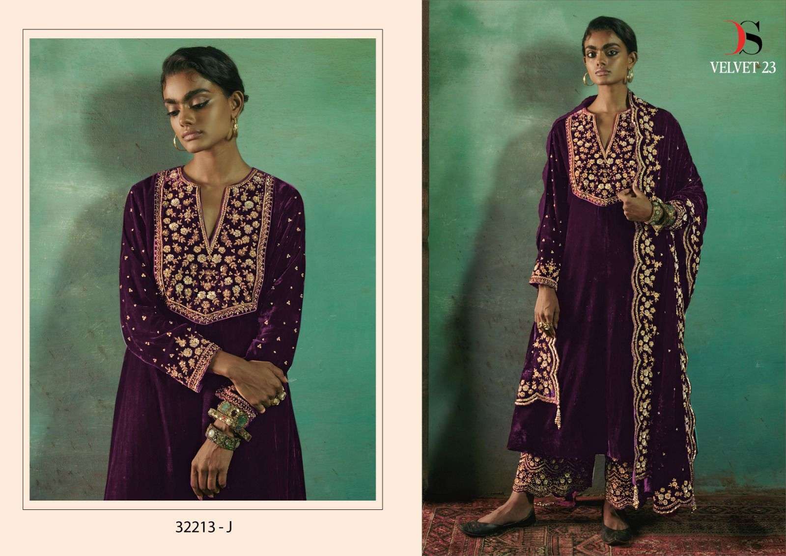 DEEPSY D 32213 COLORS VOL 3 DESIGNER VELVET PAKISATNI SUIT SUPPLIER 