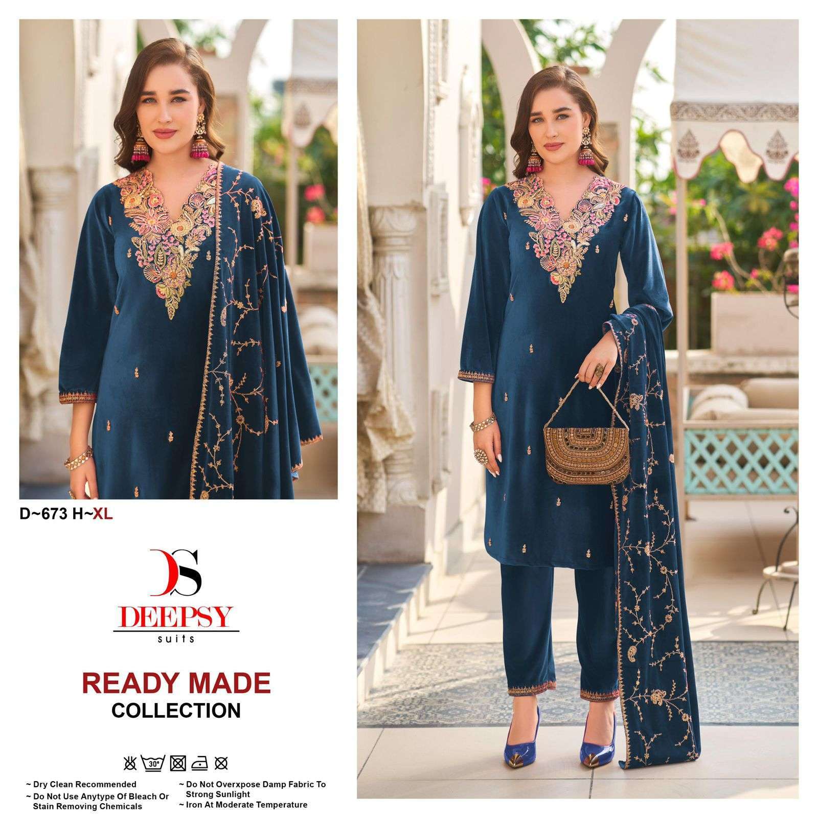 DEEPSY D 673 COLORS READYMADE VELVET SUIT COLLECTION WHOLESALE PRICE 