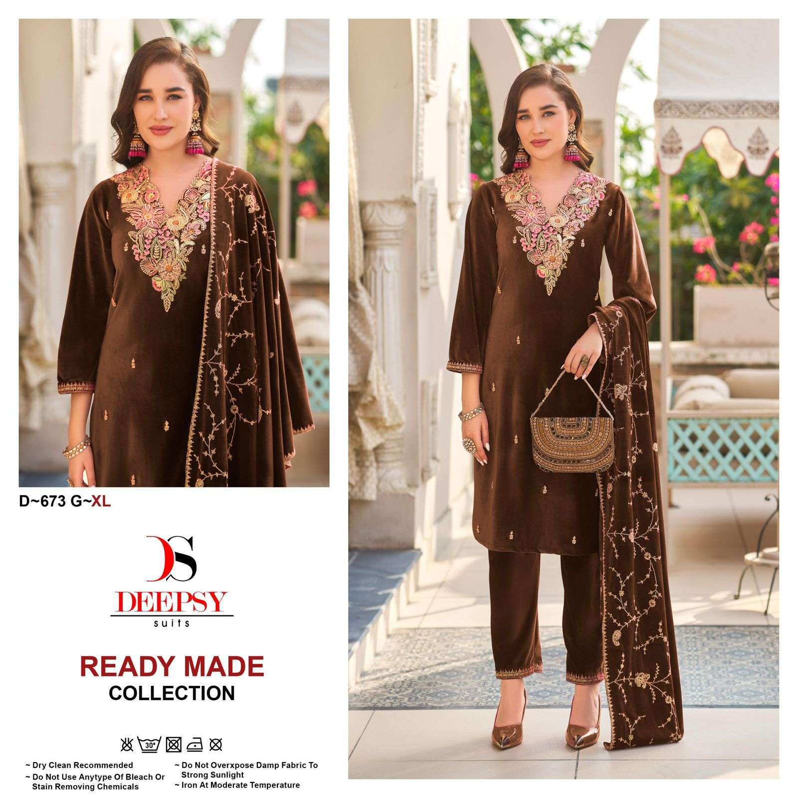 DEEPSY D 673 COLORS READYMADE VELVET SUIT COLLECTION WHOLESALE PRICE 
