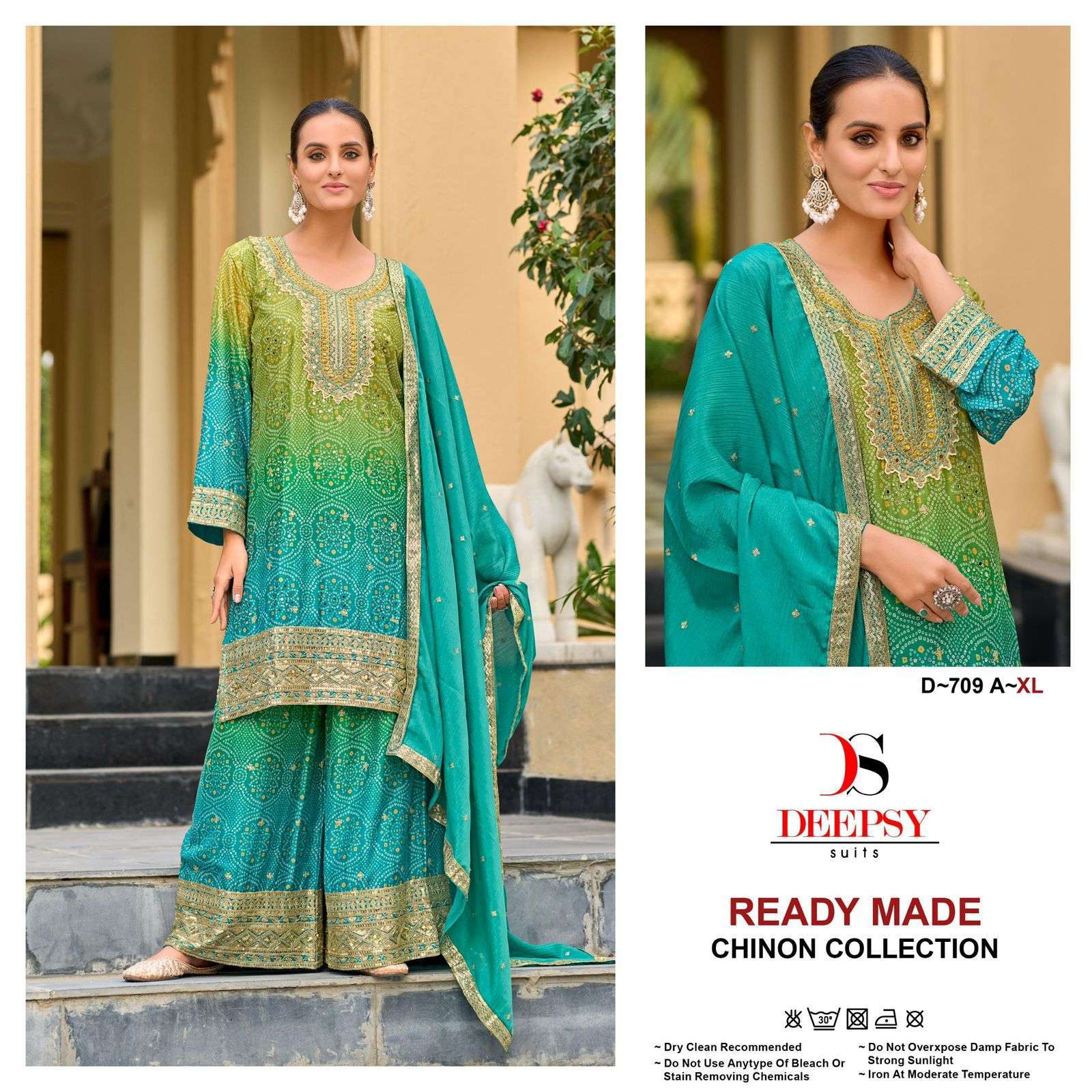 DEEPSY D 709 COLORS DESIGNER PALAZOO SUIT CATALOG WHOLESALE PRICE 