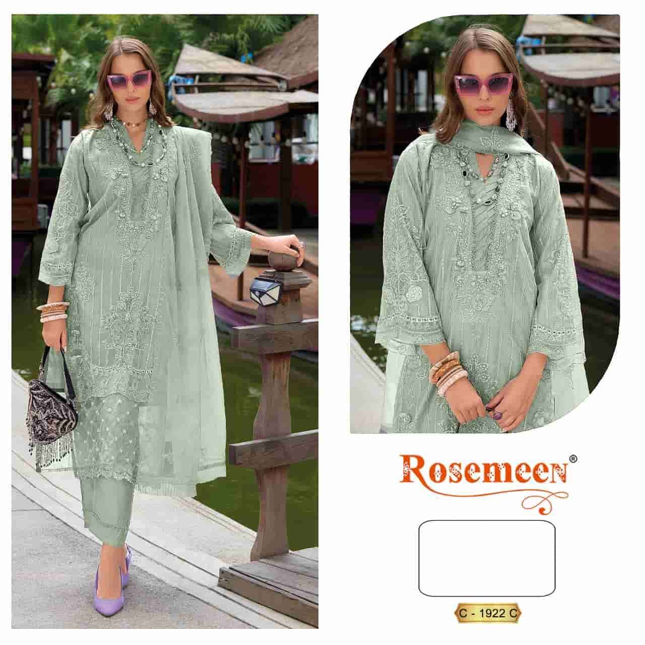 FEPIC C 1922 COLORS PAKISTANI ORGANZA EMBROIDERED SALWER SUIT COLLECTION WHOLESALE PRICE 