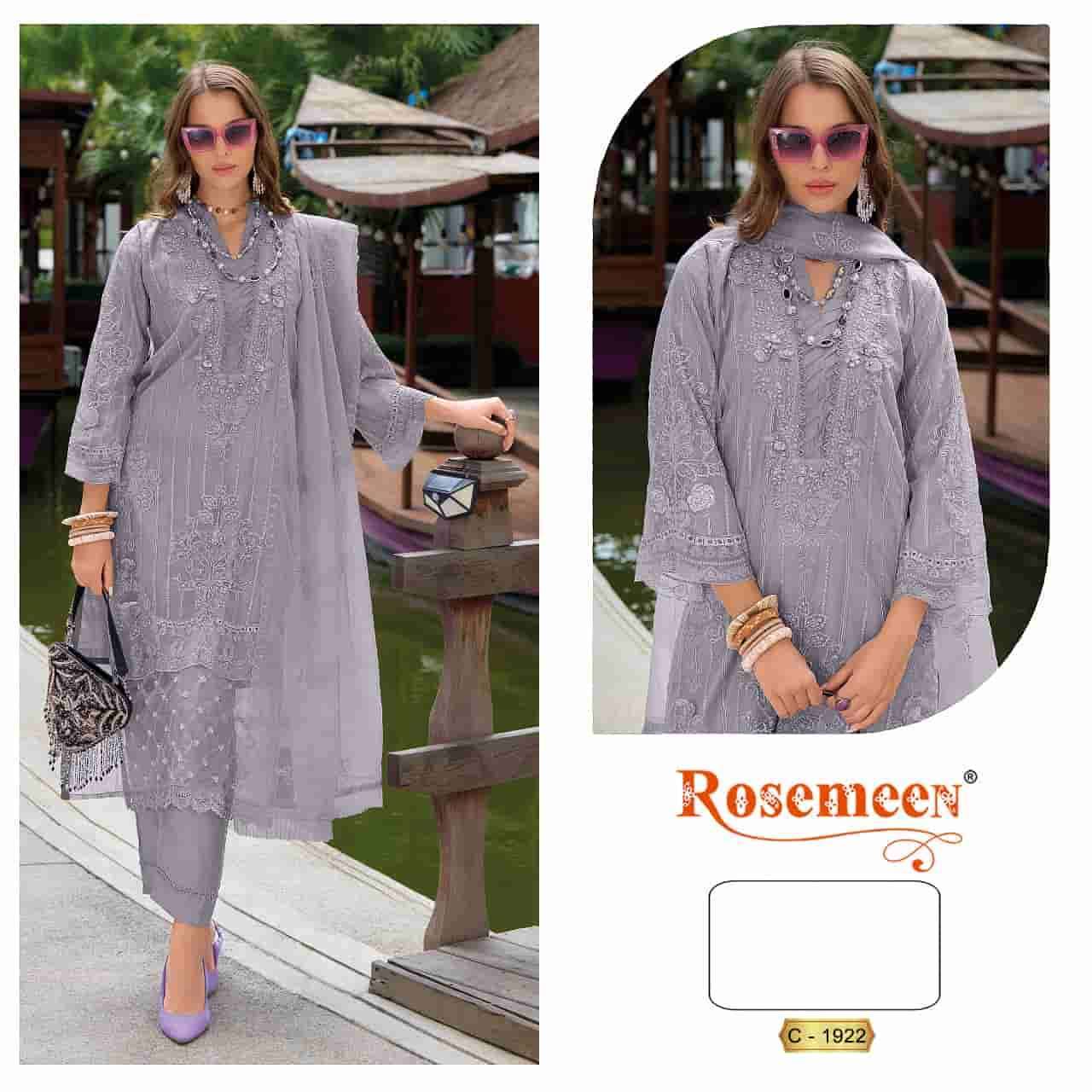 FEPIC C 1922 COLORS PAKISTANI ORGANZA EMBROIDERED SALWER SUIT COLLECTION WHOLESALE PRICE 
