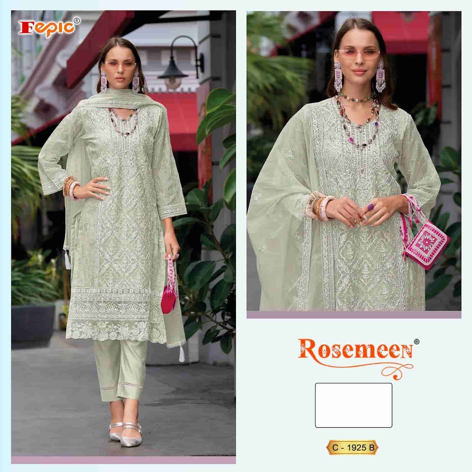 FEPIC C 1925 COLORS PAKISTANI STYLE ORGANZA SUIT WHOLESALER 2024