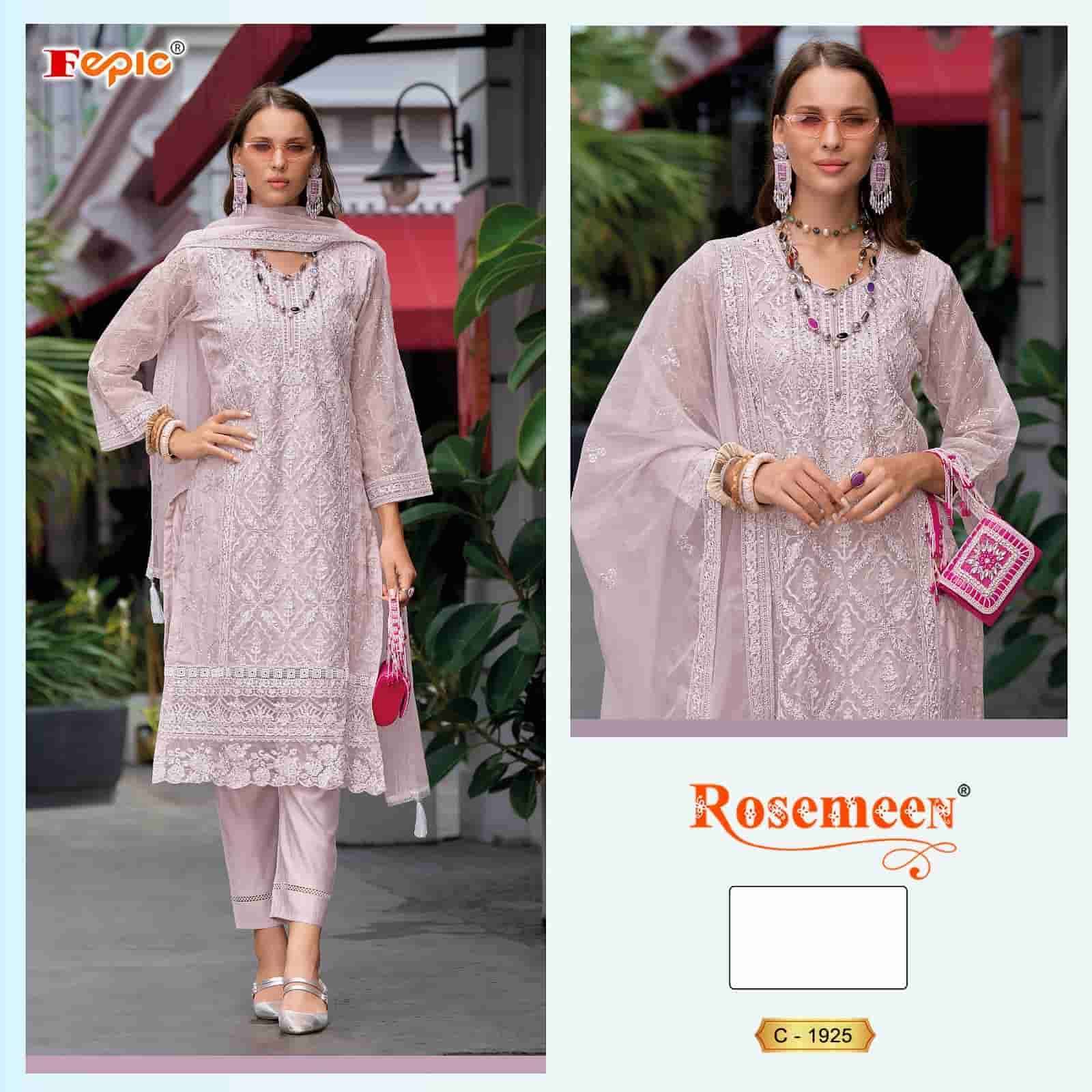 FEPIC C 1925 COLORS PAKISTANI STYLE ORGANZA SUIT WHOLESALER 2024