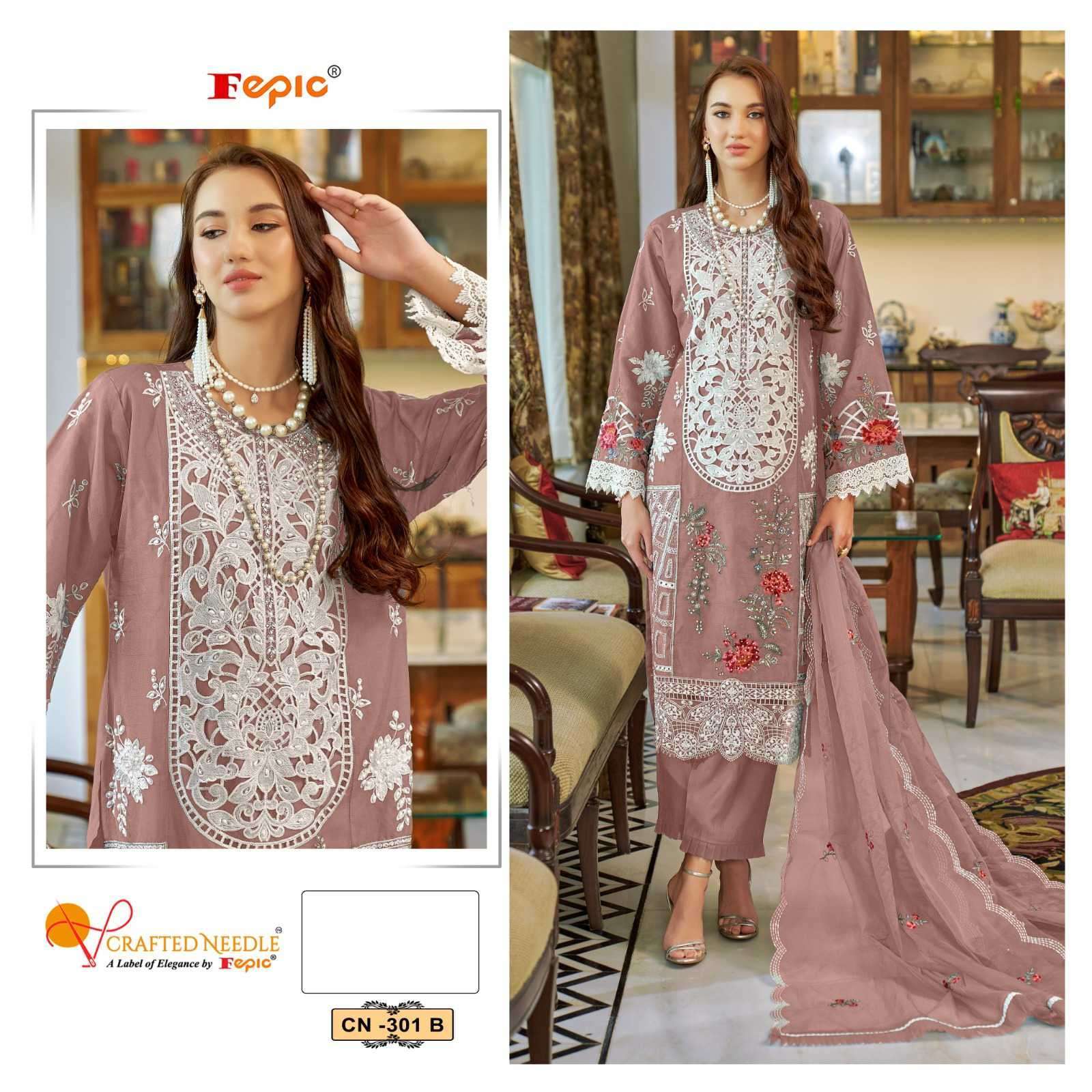 FEPIC CN 301 COLORS PAKISTANI READYMADE DESIGNER SUIT WHOLESALER