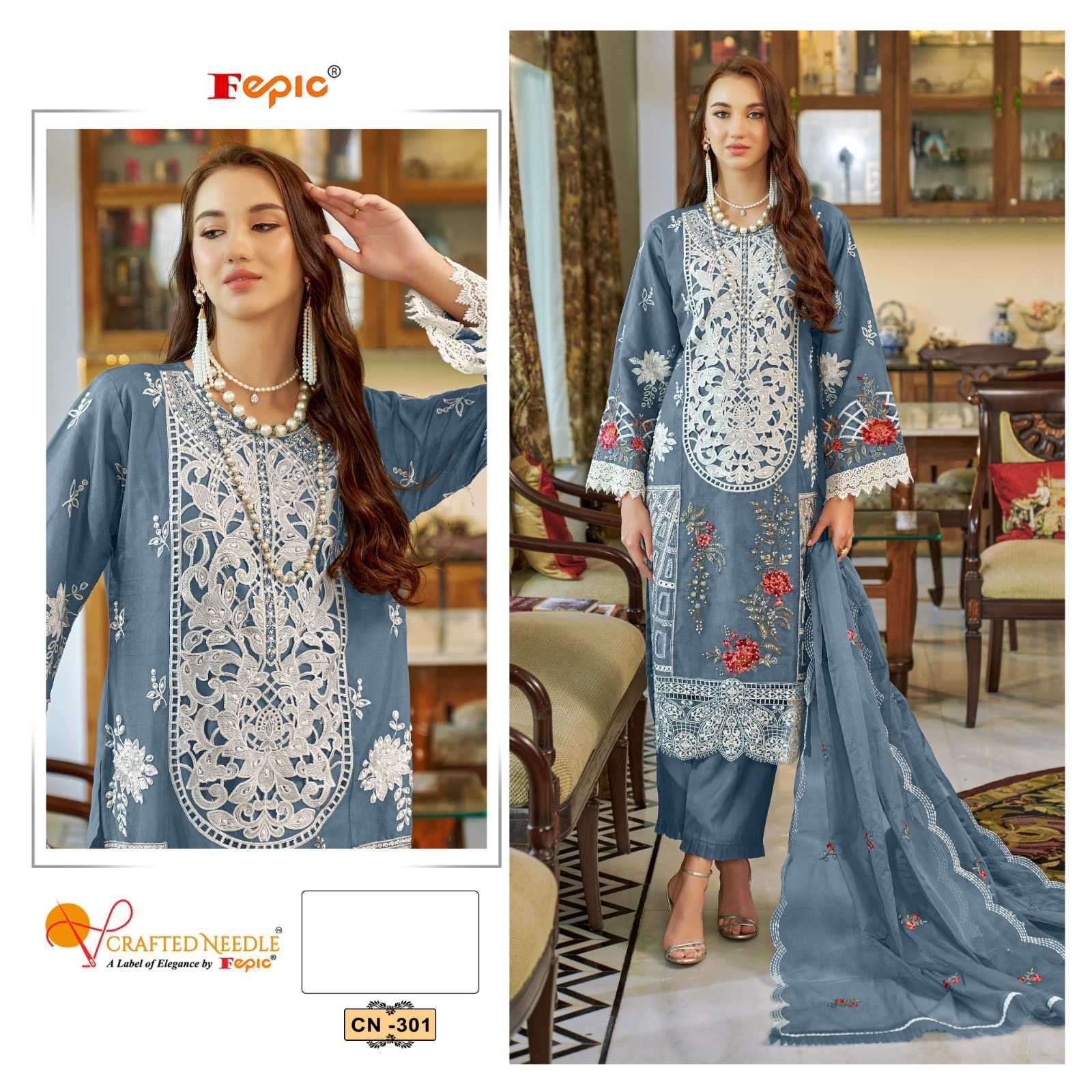 FEPIC CN 301 COLORS PAKISTANI READYMADE DESIGNER SUIT WHOLESALER