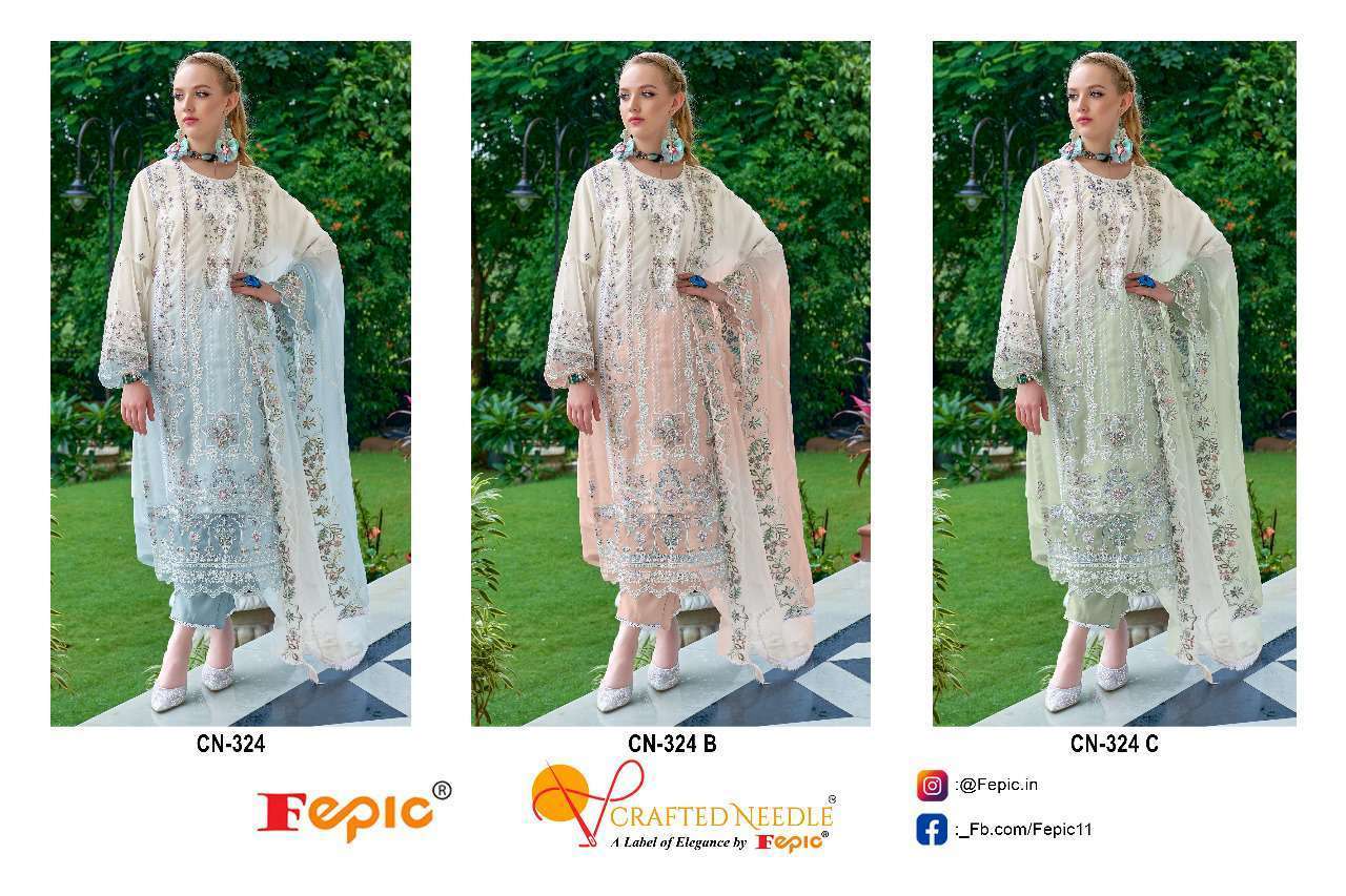 FEPIC CN 324 COLORS PAKISTANI DESIGNER SUIT CATALOGUE SUPPLIER 2024
