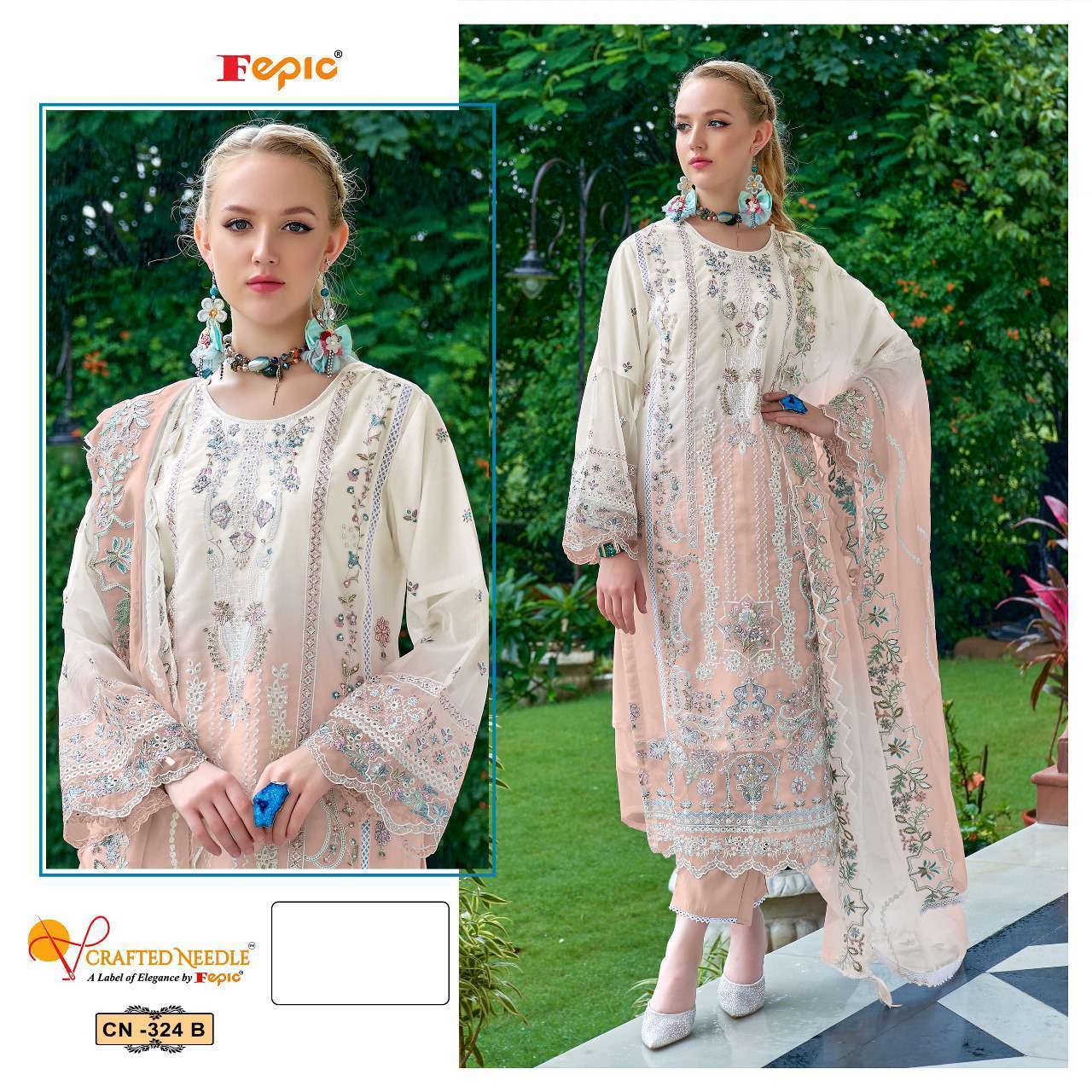 FEPIC CN 324 COLORS PAKISTANI DESIGNER SUIT CATALOGUE SUPPLIER 2024