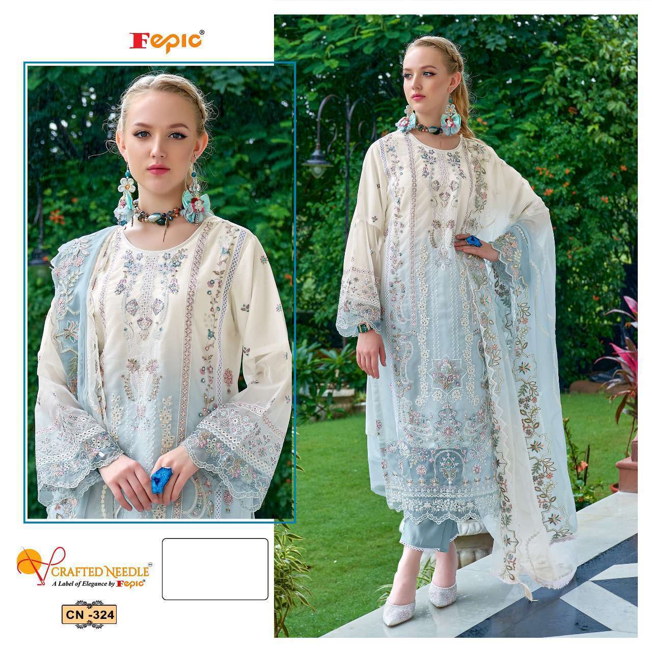 FEPIC CN 324 COLORS PAKISTANI DESIGNER SUIT CATALOGUE SUPPLIER 2024
