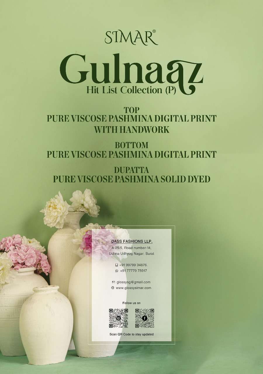GLOSSY SIMAR GULNAAZ HIT LIST COLLECTION WINTER SUIT CATALOGUE WHOLESALE PRICE 